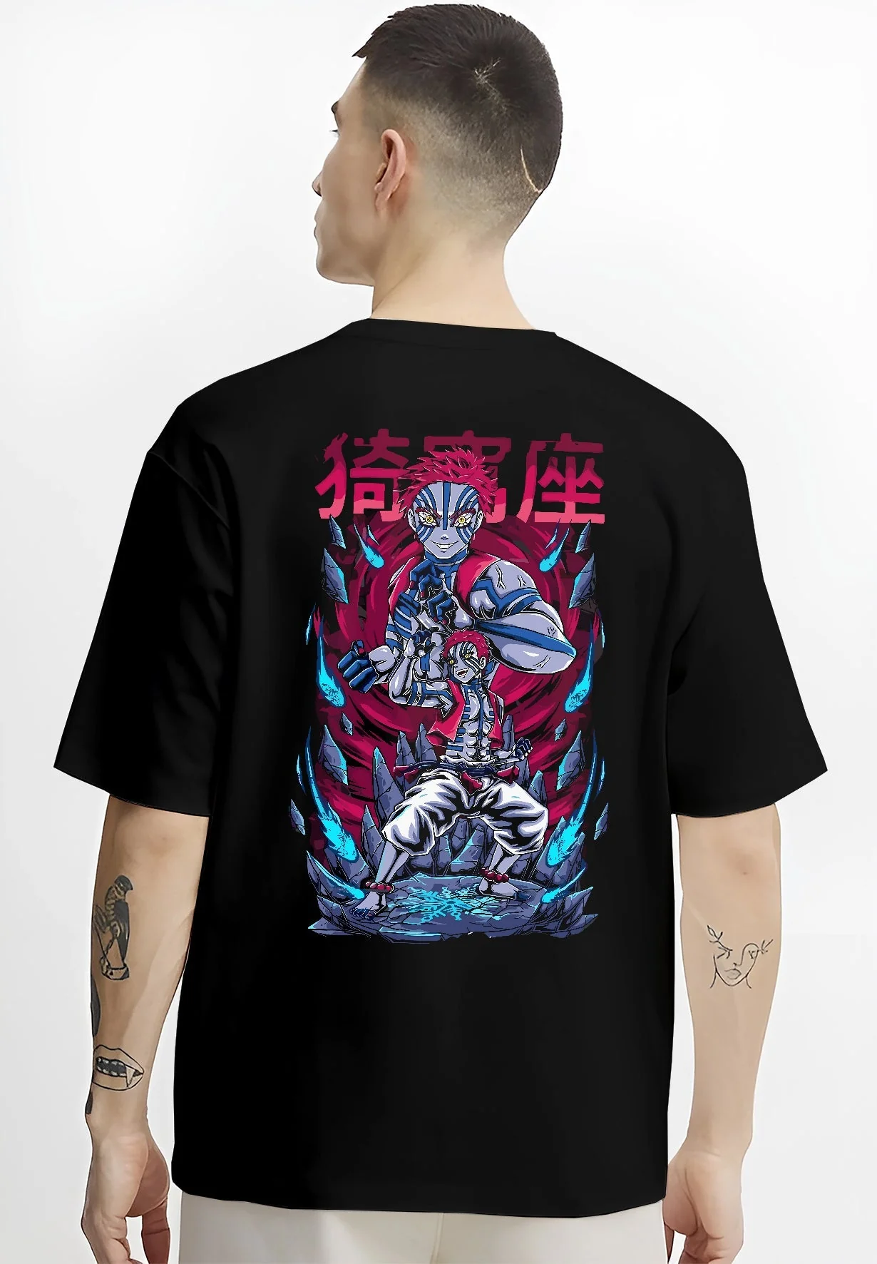 Akaza Upper Rank Demon Slayer Kimetsu no Yaiba Anime Hoodie - Image 4