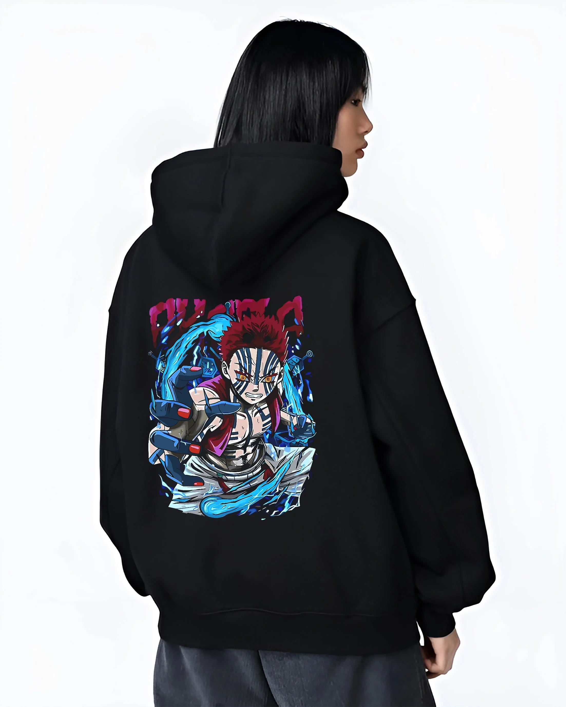 Akaza Upper Moon Three Demon Slayer Hoodie - Image 3