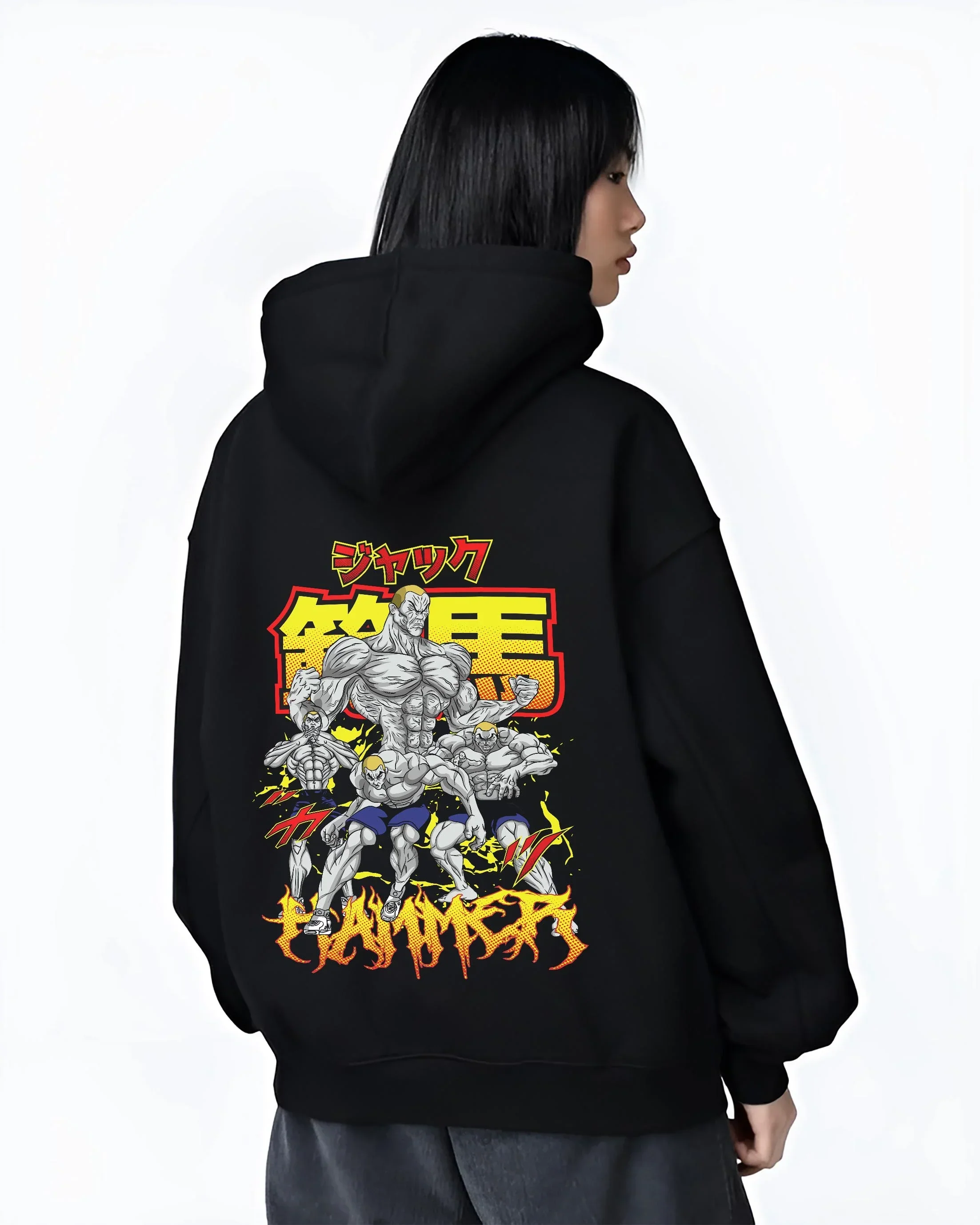 Baki Hoodie Hanma Jack Fierce Fighting Spirit Jumper - Image 3