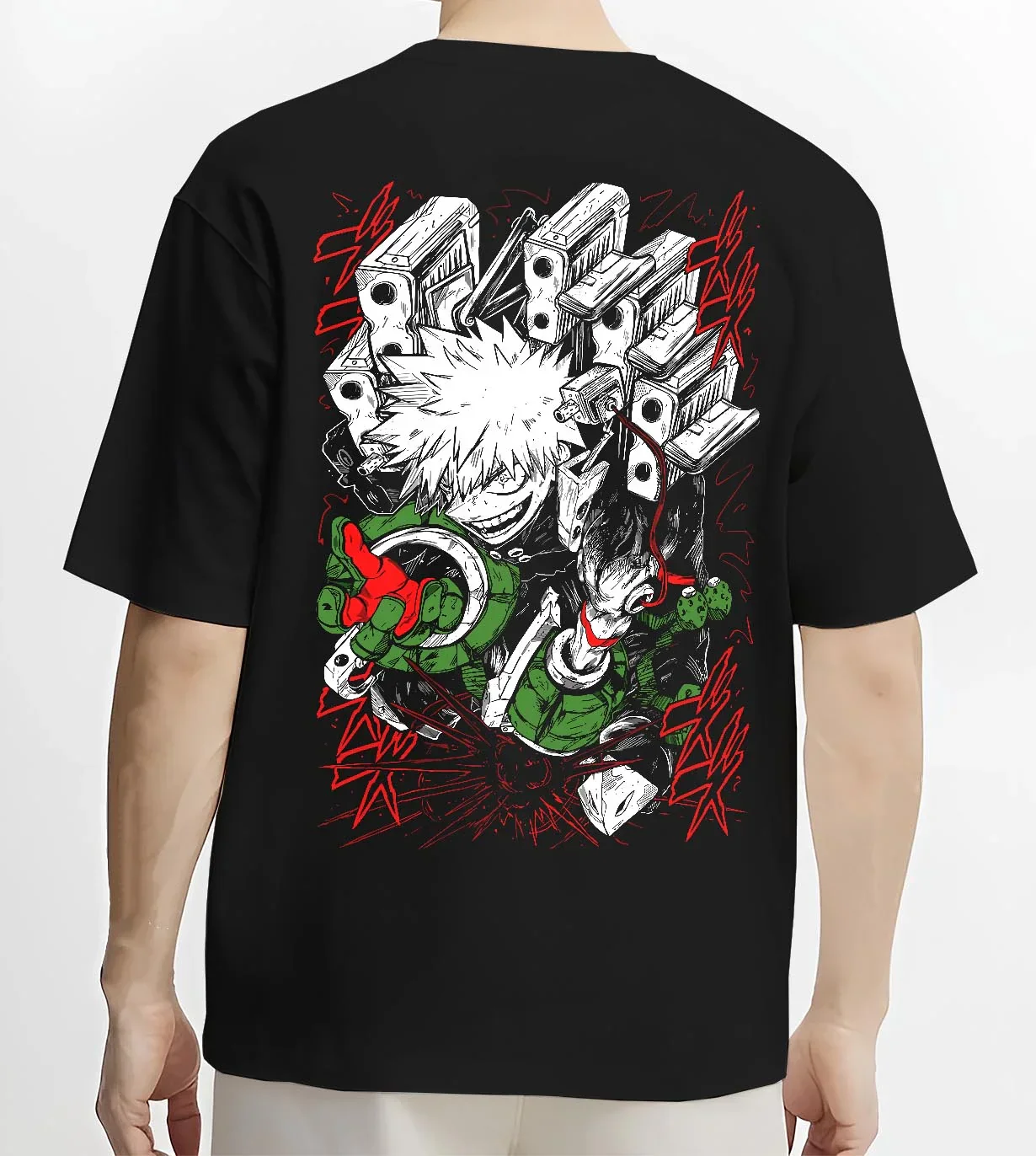 My Hero Academia Bakugo Hoodie Fierce Explosion Jumper - Image 4
