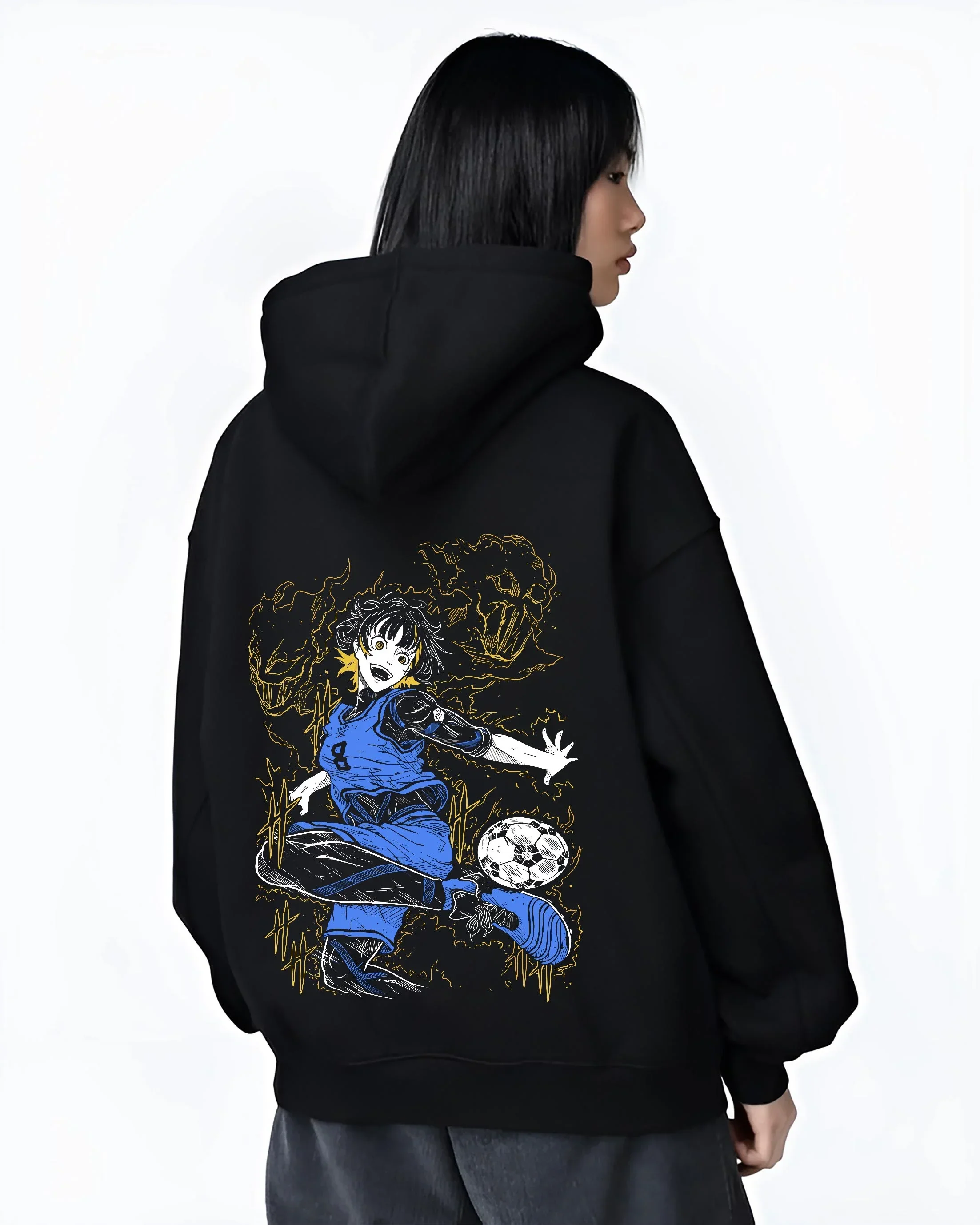Blue Lock Bachira Hoodie Dynamic Soccer Striker Jumper - Image 3