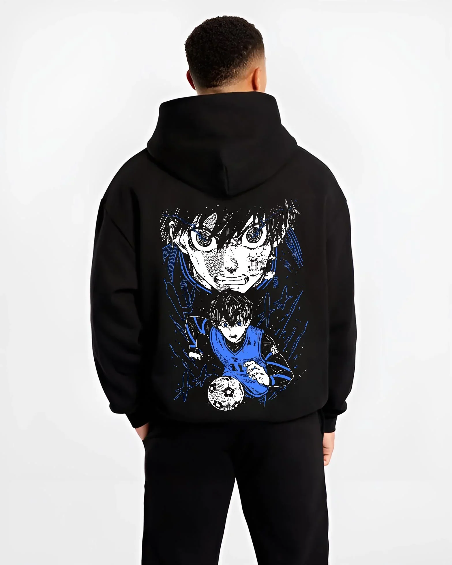 Blue Lock Hoodie Isagi Yoichi Intense Stare Jumper - Image 2