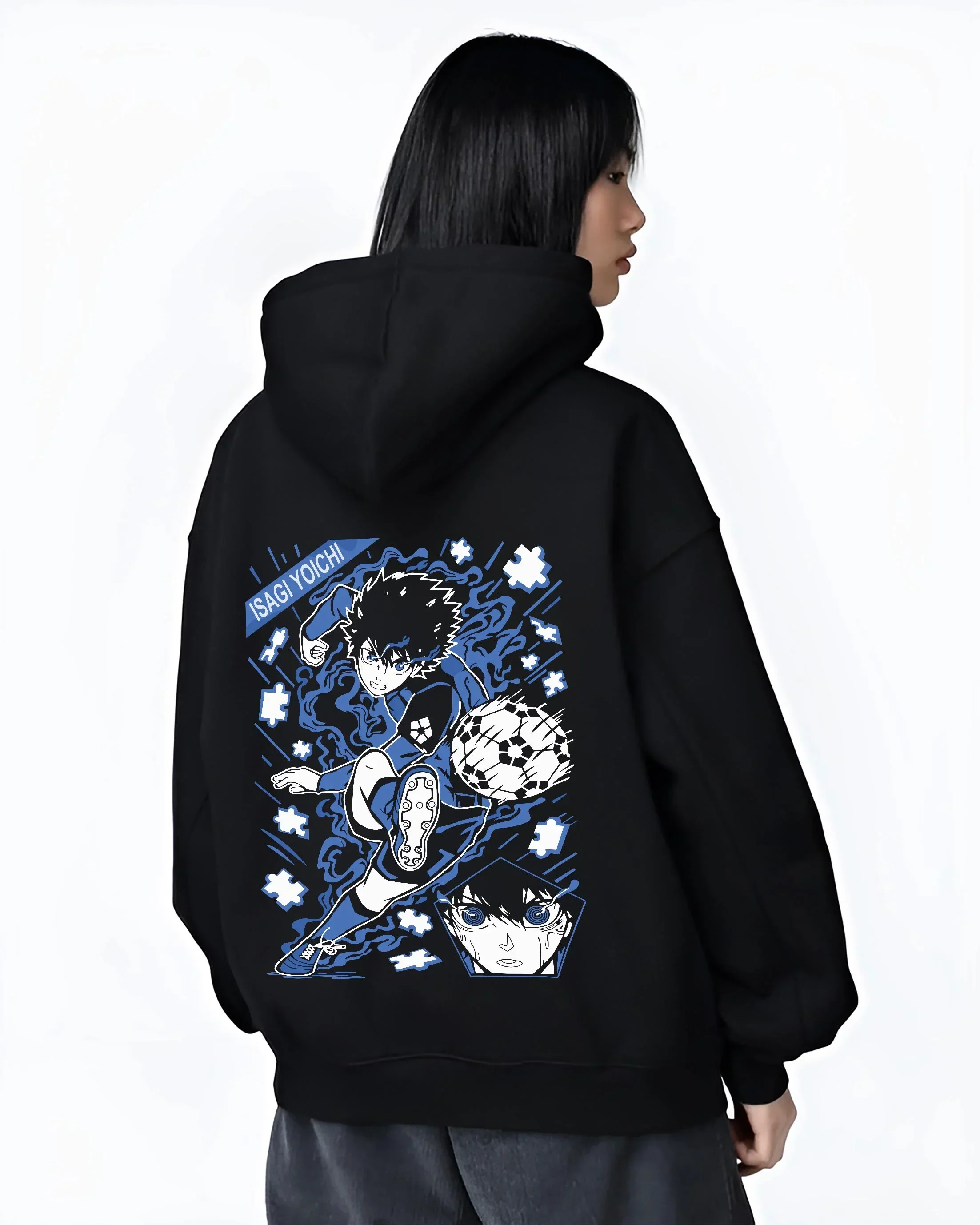 Blue Lock Hoodie Isagi Yoichi Goal Kick Jumper - Image 3
