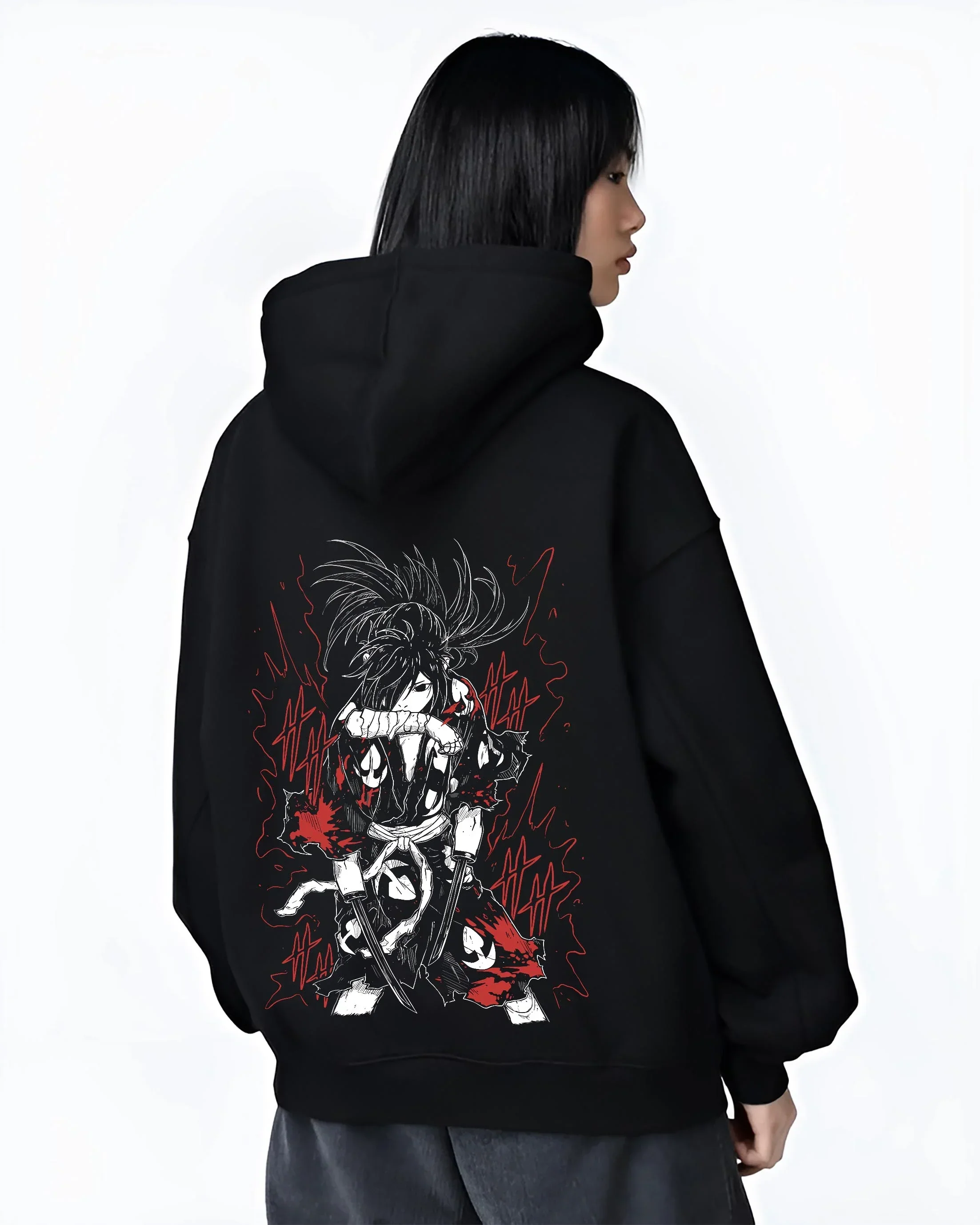 Dororo Hoodie Hyakkimaru Sword Fighter Jumper - Image 3