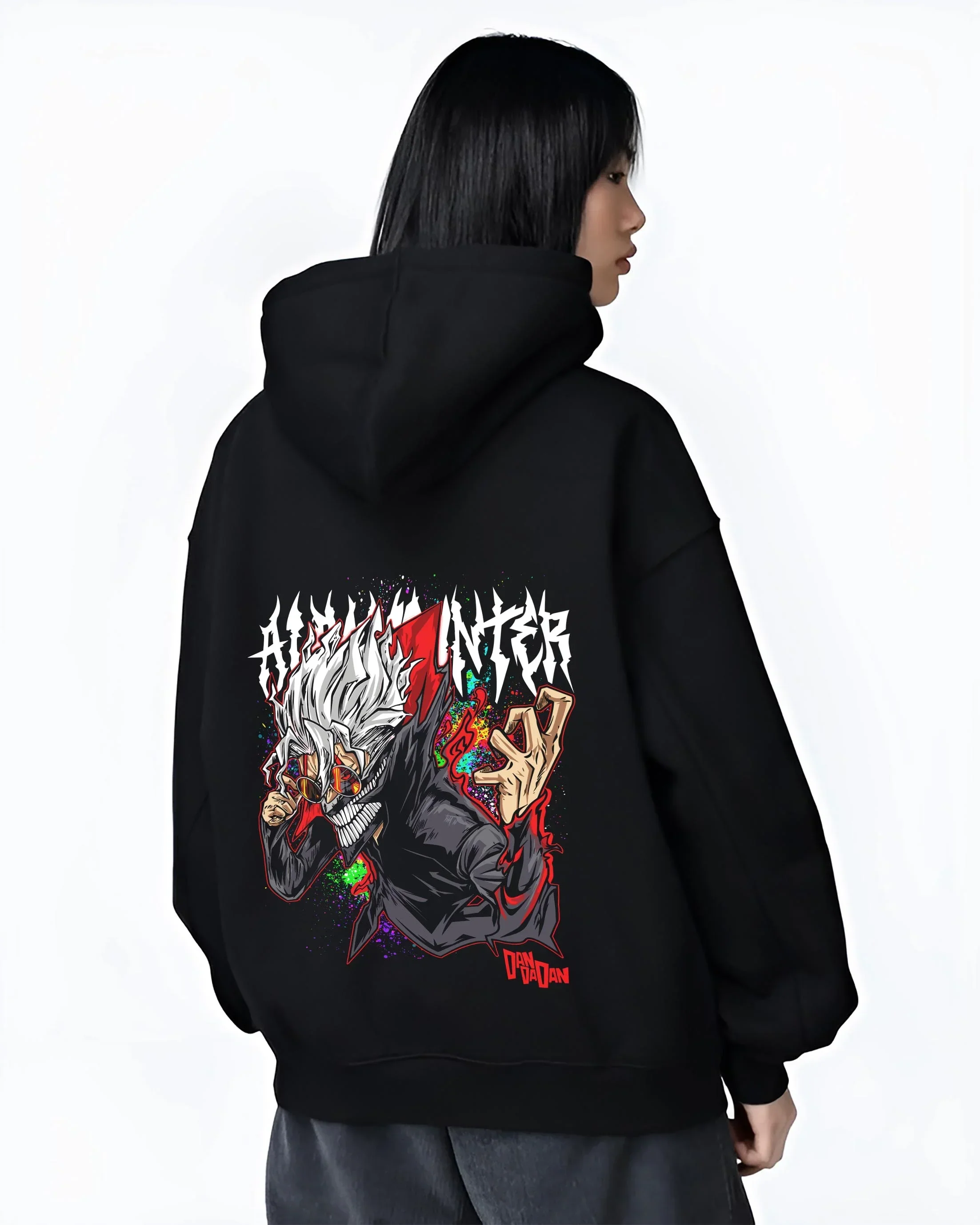 Evil Spirit Hoodie Dandadan Horror Monster Scene - Image 3