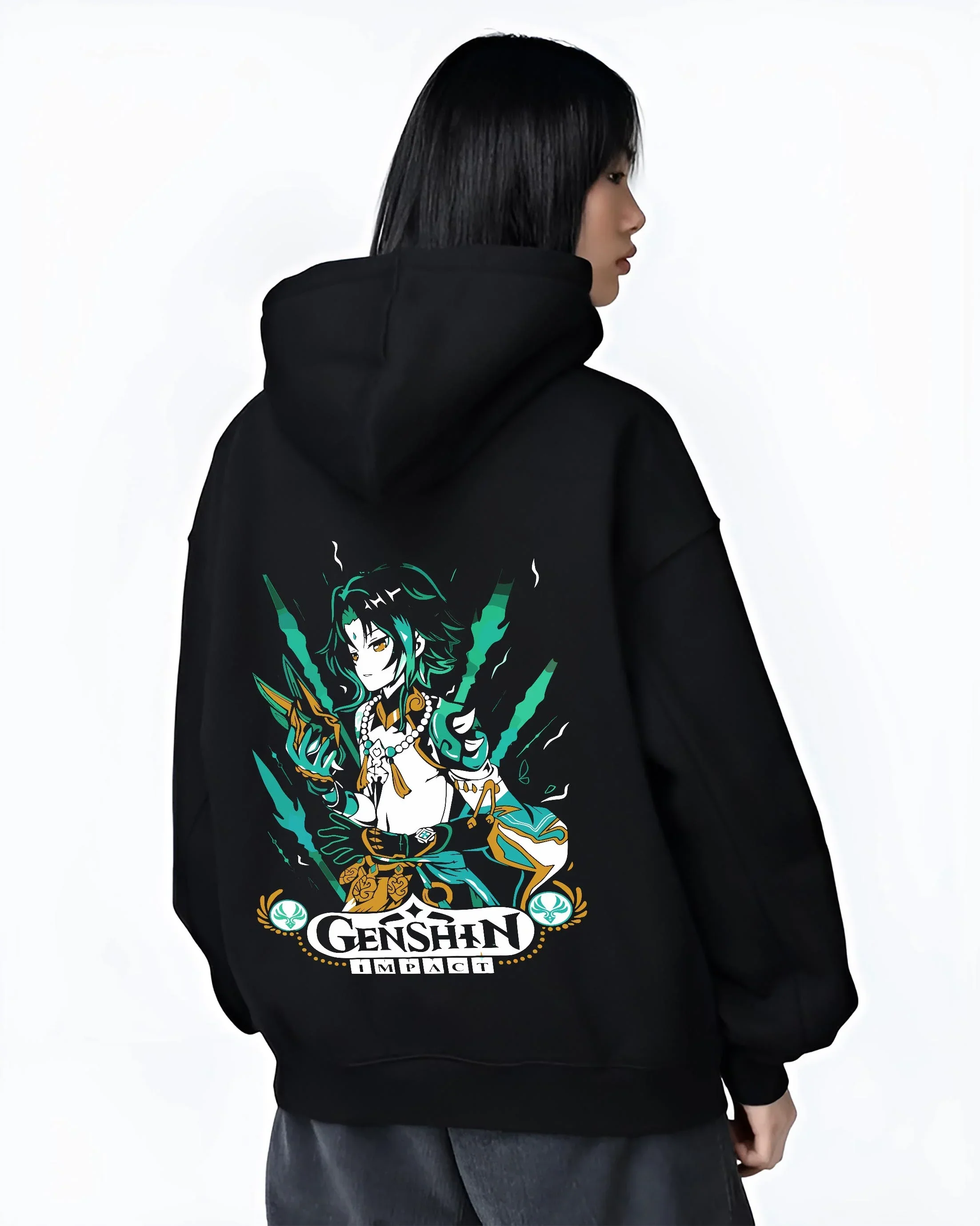 Genshin Impact Hoodie Xiao Luminant Power Jumper - Image 3
