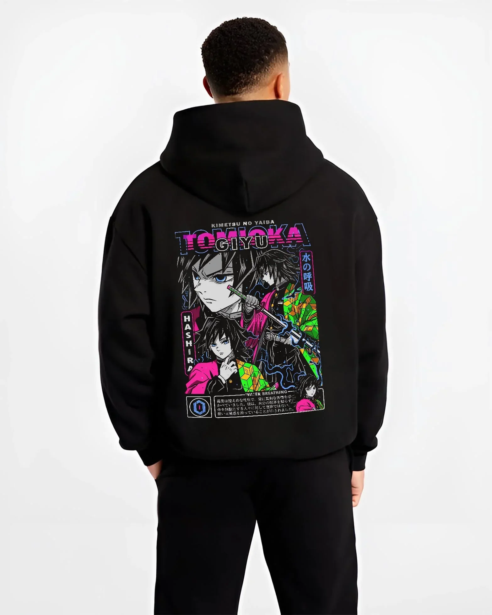 Giyu Tomioka Demon Slayer Hoodie Hashira Guard - Image 2