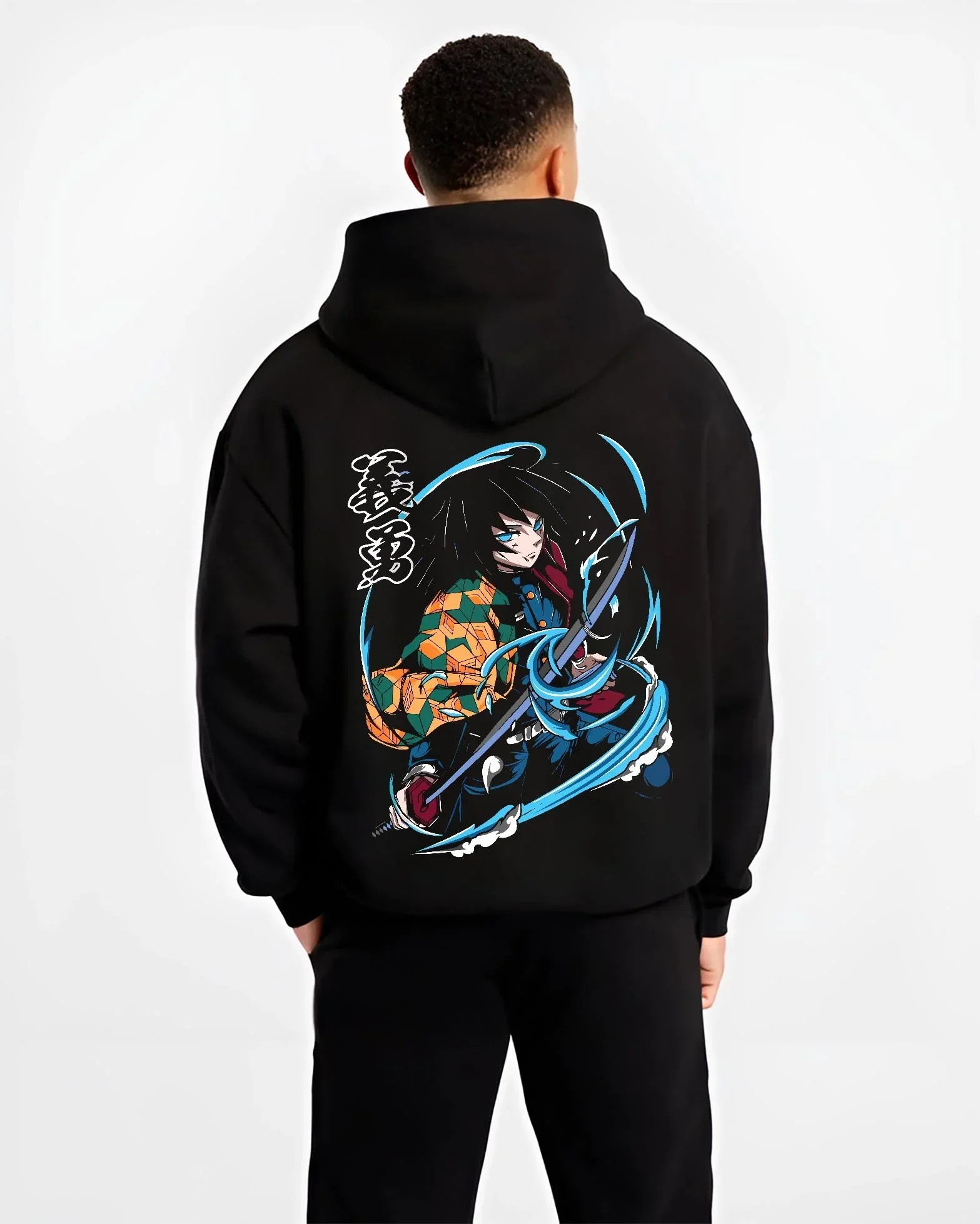 Giyu Tomioka Demon Slayer Hoodie Sword Slash - Image 2