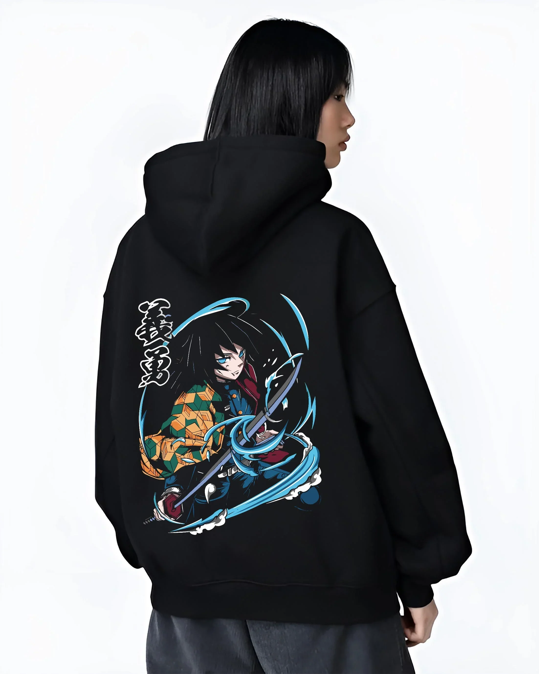 Giyu Tomioka Demon Slayer Hoodie Sword Slash - Image 3