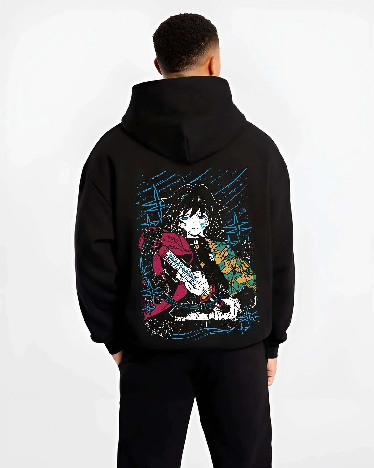 Giyu Tomioka Kimetsu no Yaiba Hoodie Upgraded Power - Image 2
