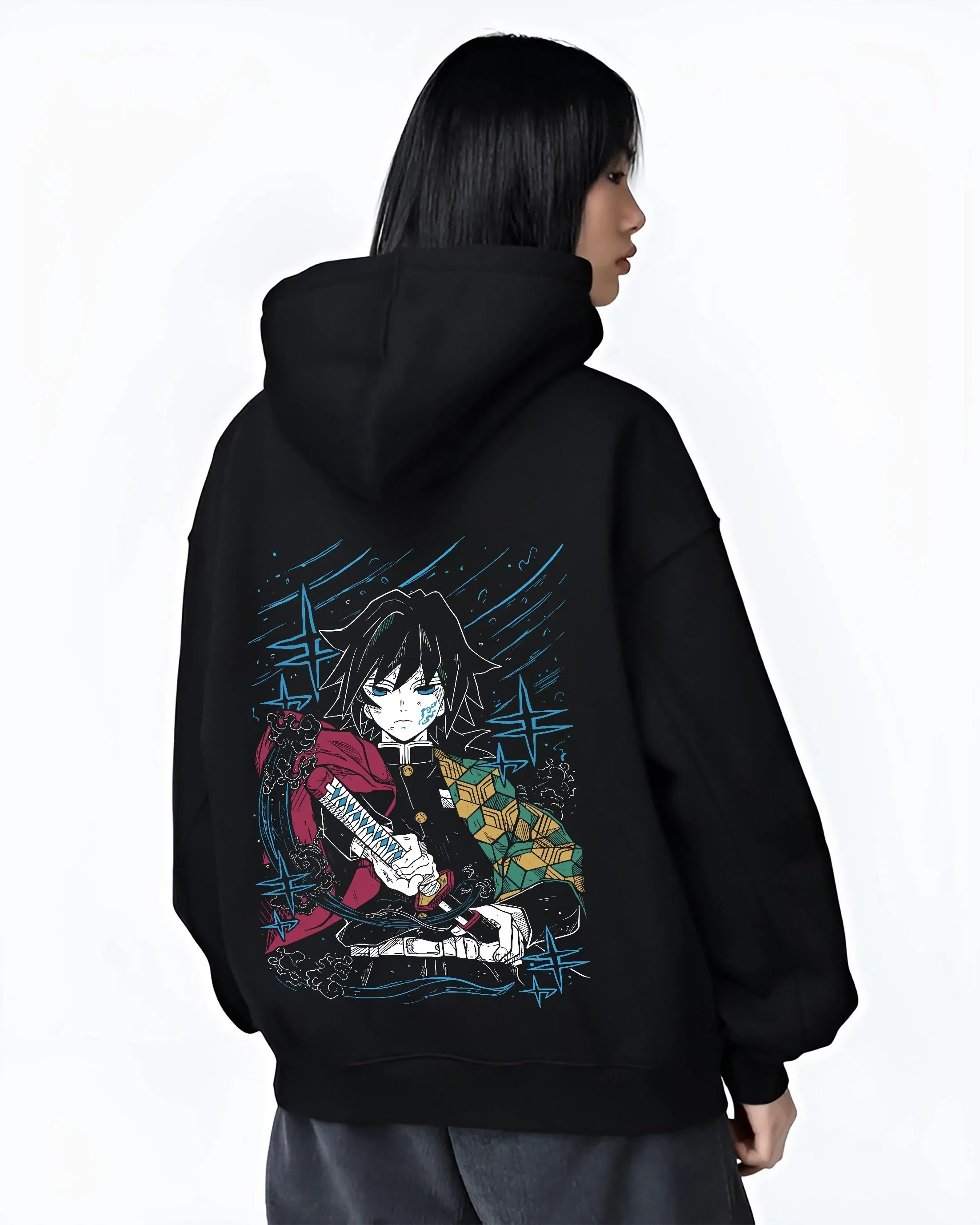 Giyu Tomioka Kimetsu no Yaiba Hoodie Upgraded Power - Image 3