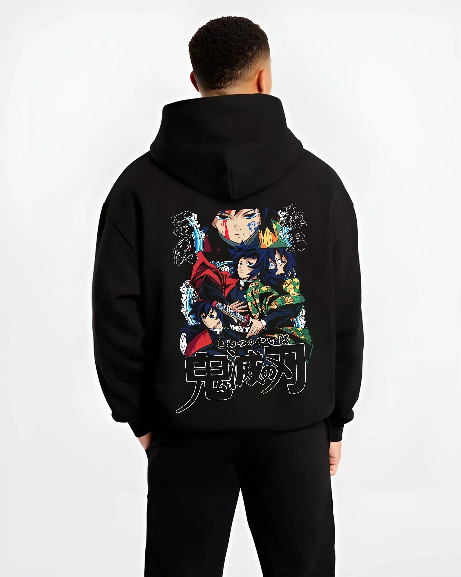 Giyu Tomioka Demon Slayer Hoodie Water Pillar - Image 2