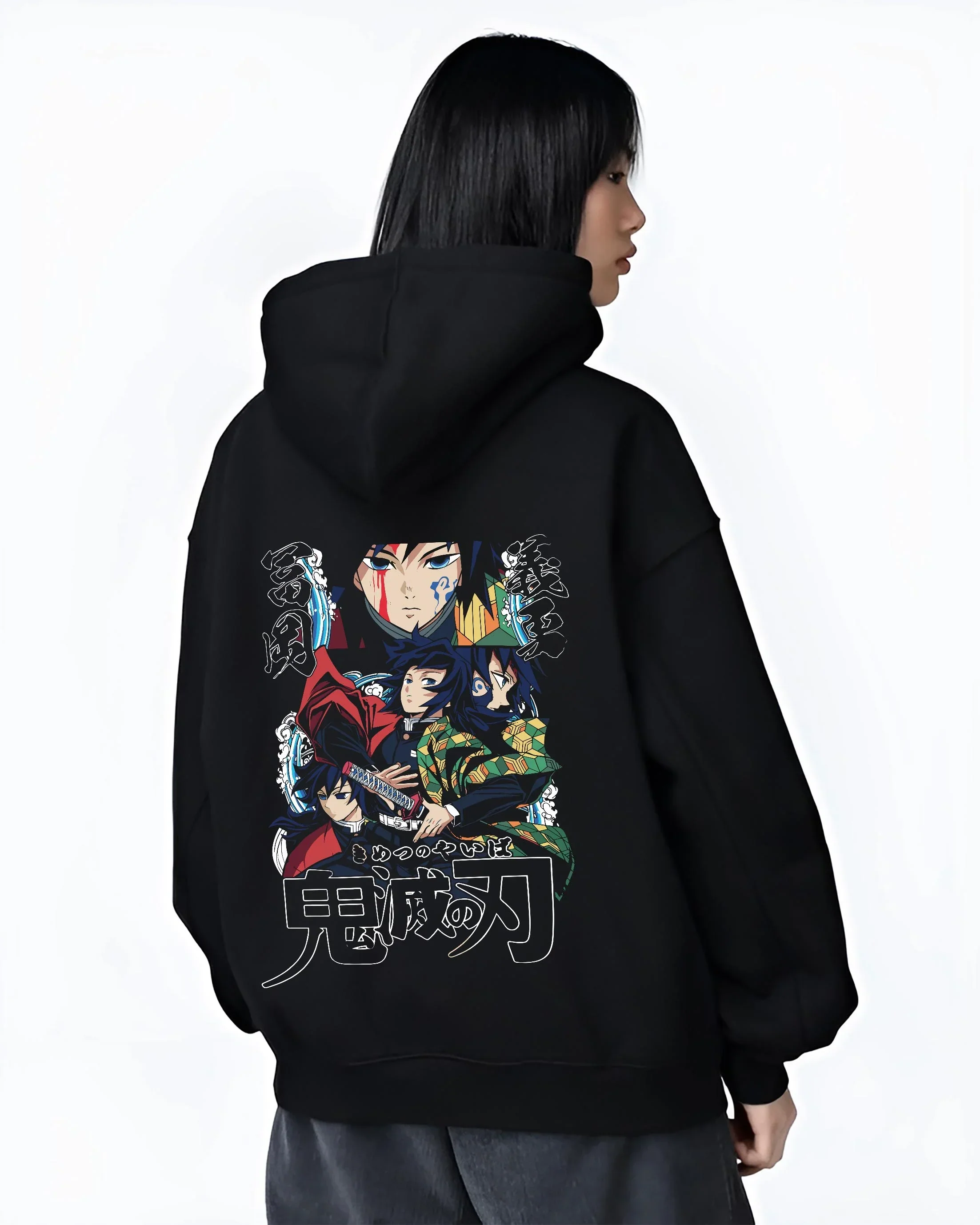 Giyu Tomioka Demon Slayer Hoodie Water Pillar - Image 3