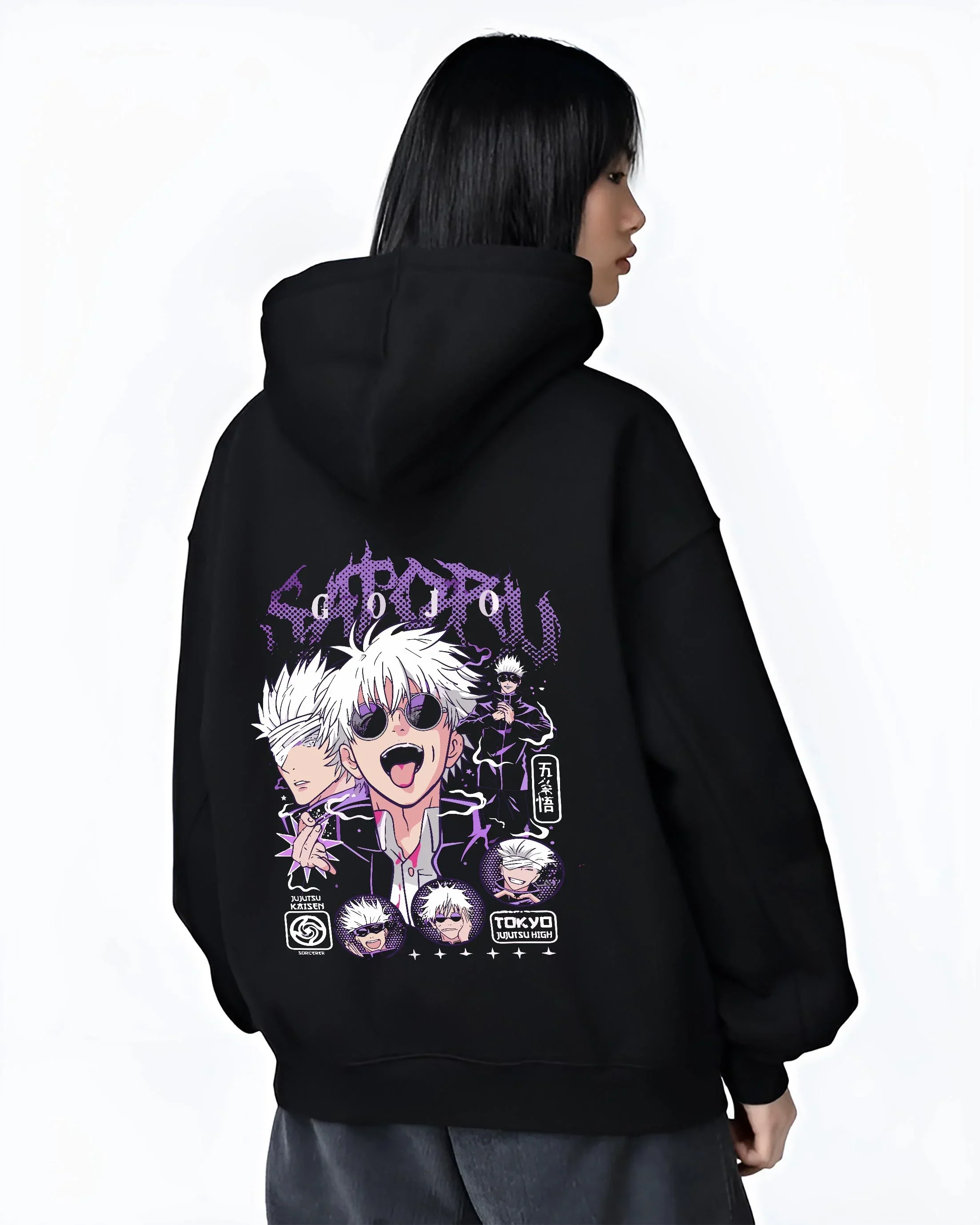 Gojo Jujutsu Kaisen Hoodie Casual Outfit Strongest Style - Image 3