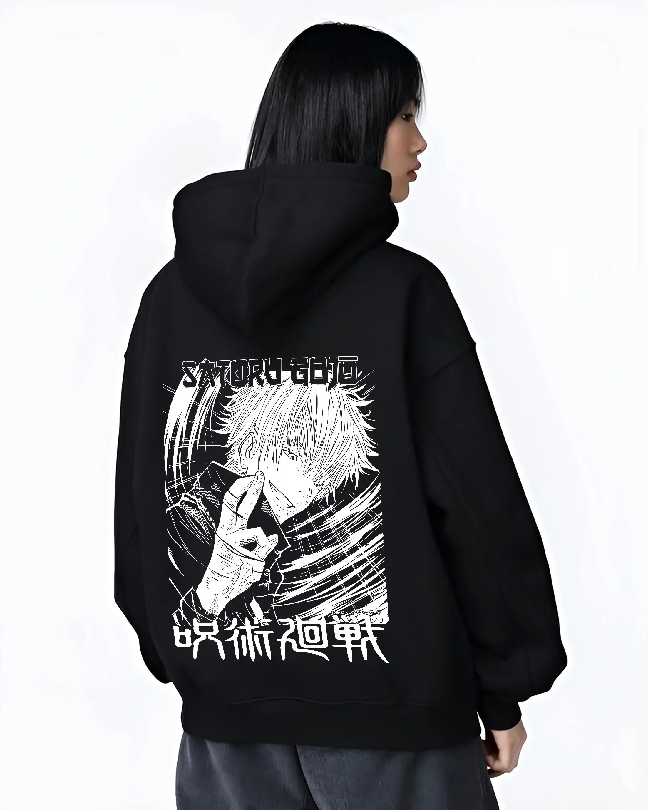 Gojo Jujutsu Kaisen Hoodie Infinity Cool Pose Sorcerer - Image 3