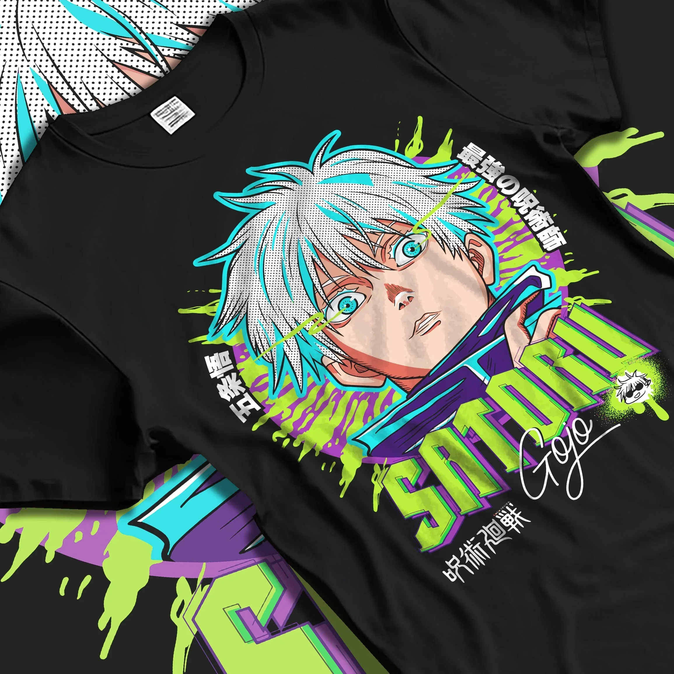 Gojo Jujutsu Kaisen Hoodie Infinity Green Aura Energy - Image 5
