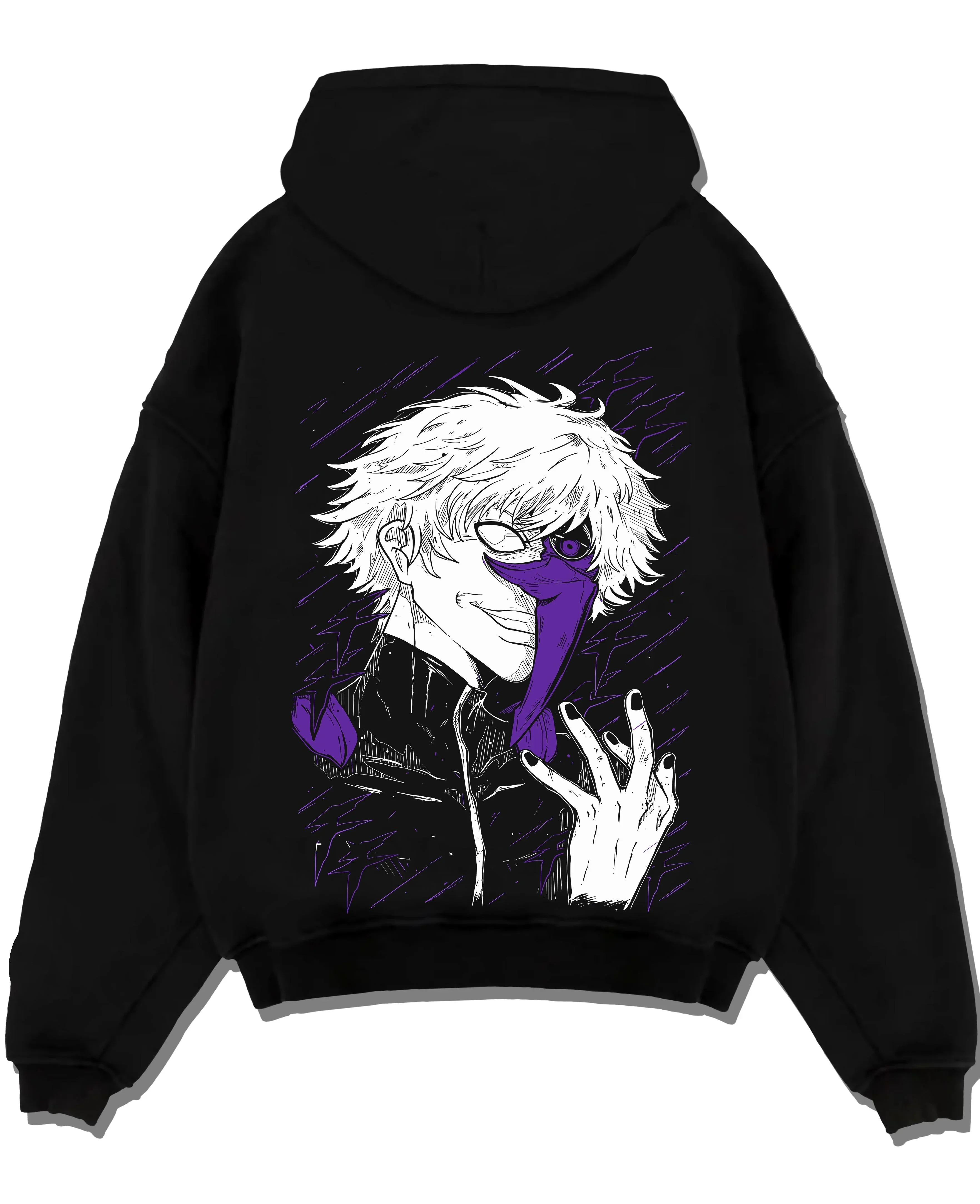 Gojo Satoru Hoodie Jujutsu Kaisen Half Mask Pose