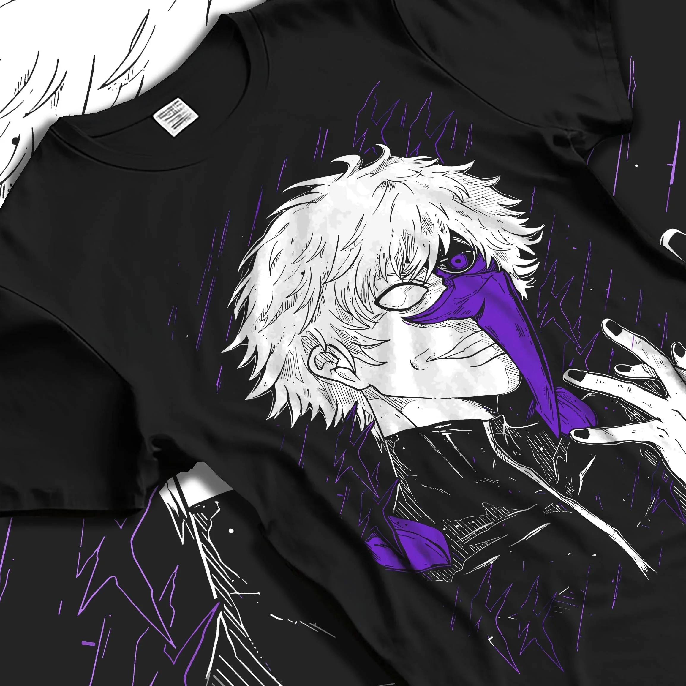 Gojo Satoru Hoodie Jujutsu Kaisen Half Mask Pose - Image 5