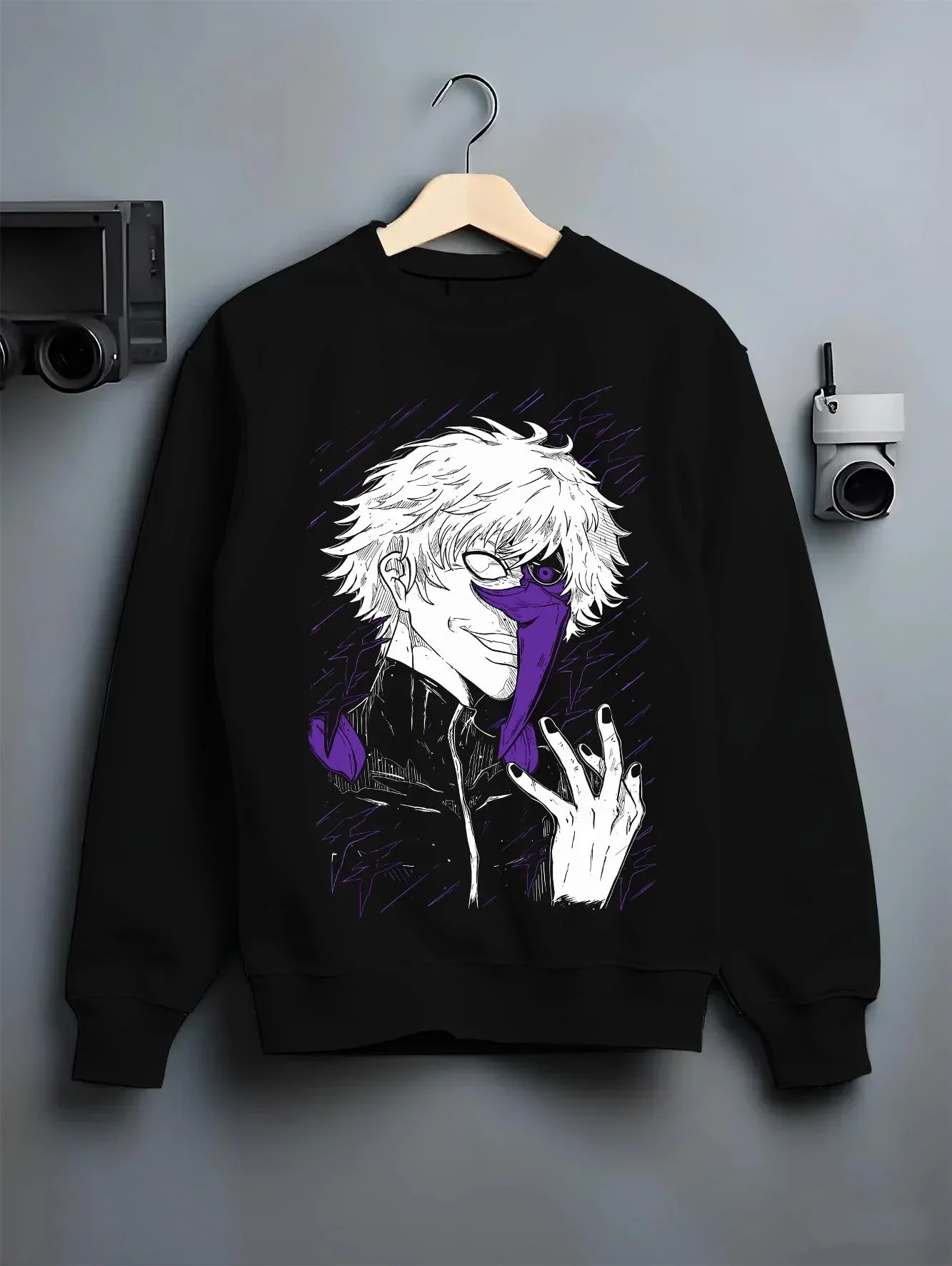 Gojo Satoru Hoodie Jujutsu Kaisen Half Mask Pose - Image 6