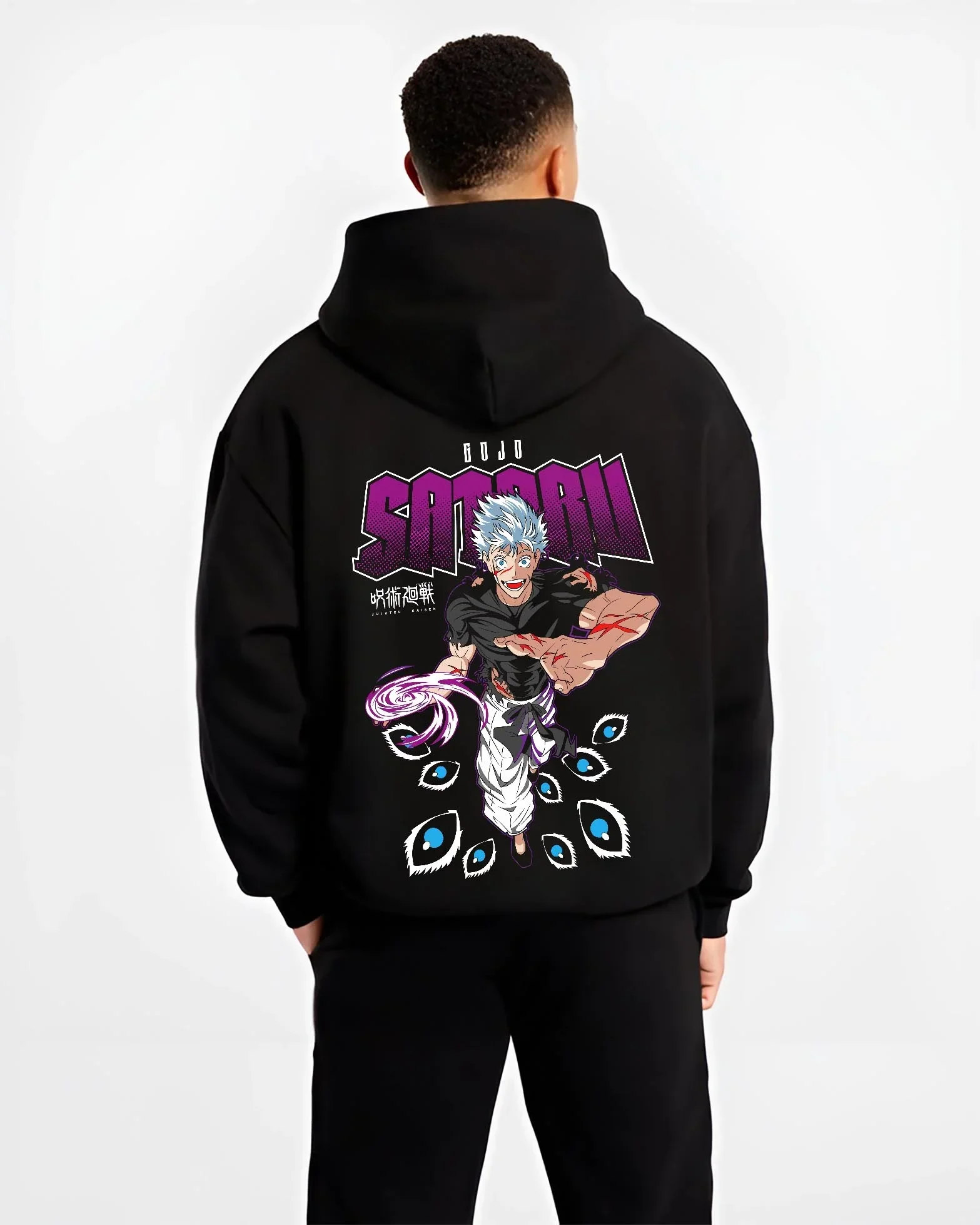 Satoru Gojo Jujutsu Kaisen Hoodie Six Eyes Mystic Power - Image 2