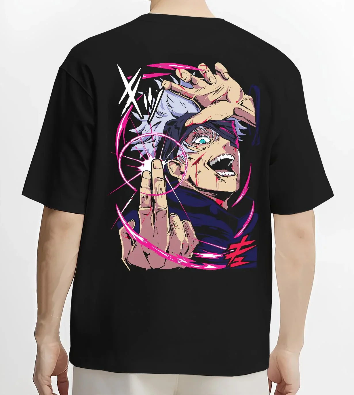 Satoru Gojo Jujutsu Kaisen Hoodie Six Eyes Technique - Image 4