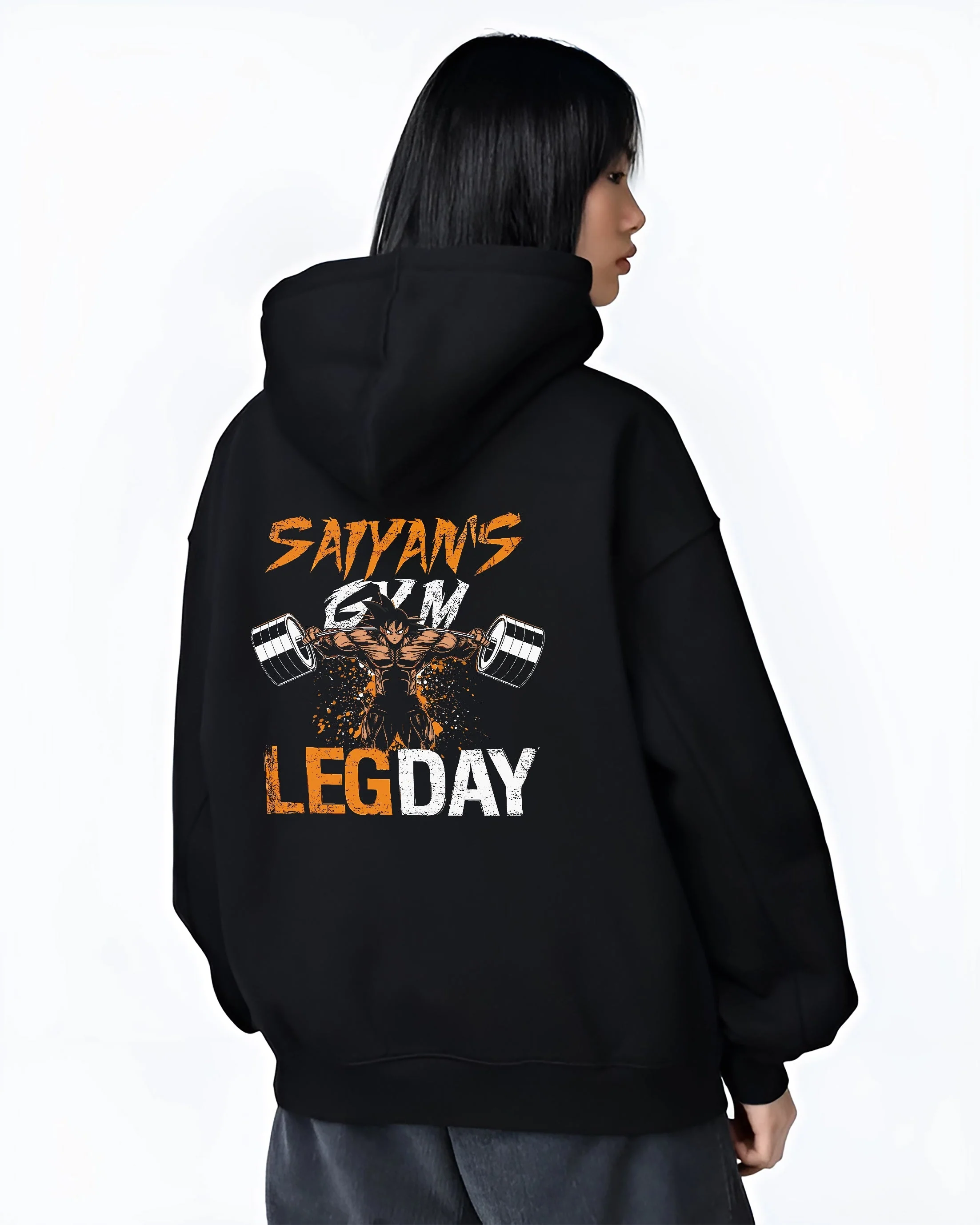 Goku Dragon Ball Z Saiyan Leg Day Gym Training Hoodie - Image 3