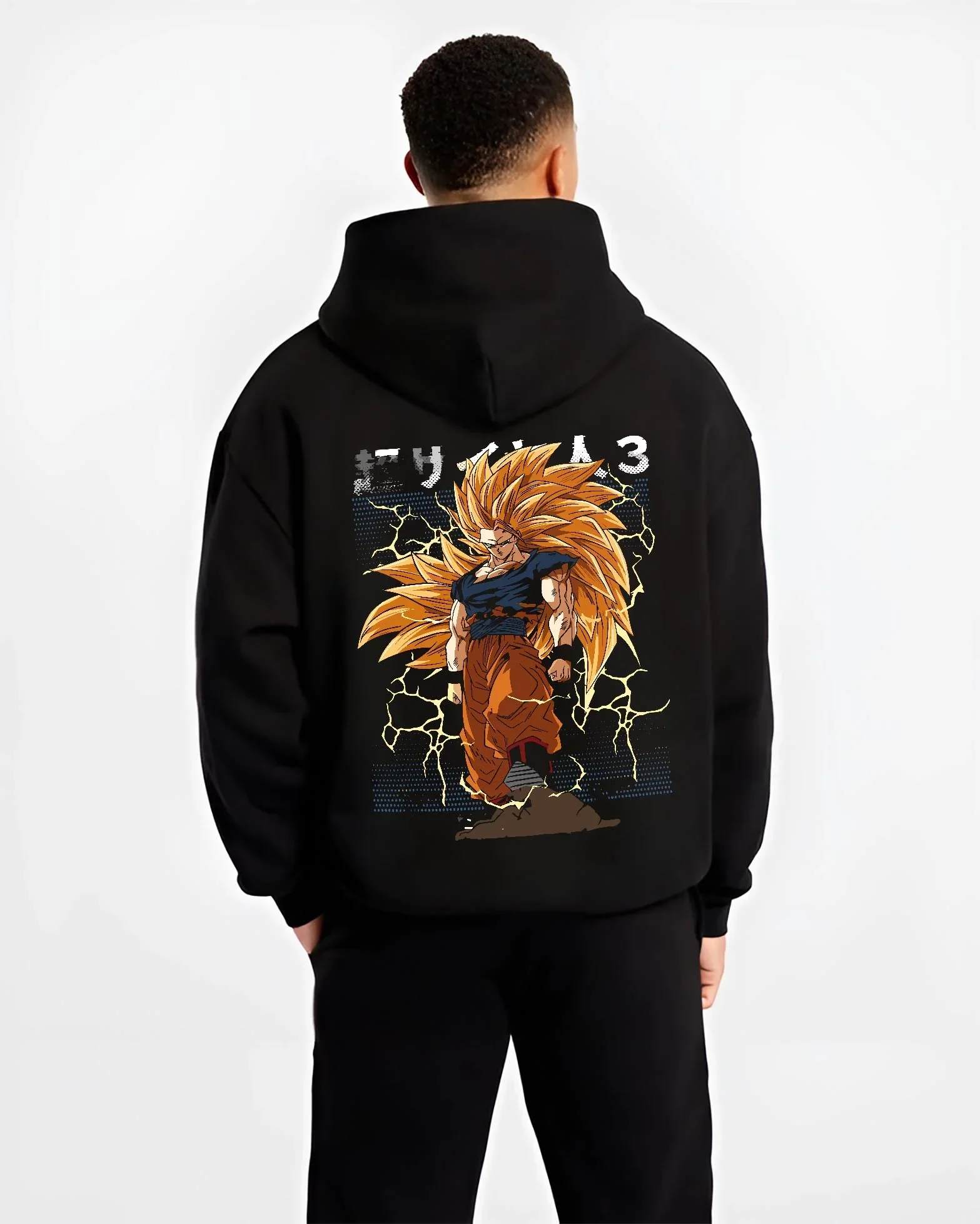 Goku Dragon Ball Z Hoodie Super Saiyan 3 Lightning Aura Power - Image 2