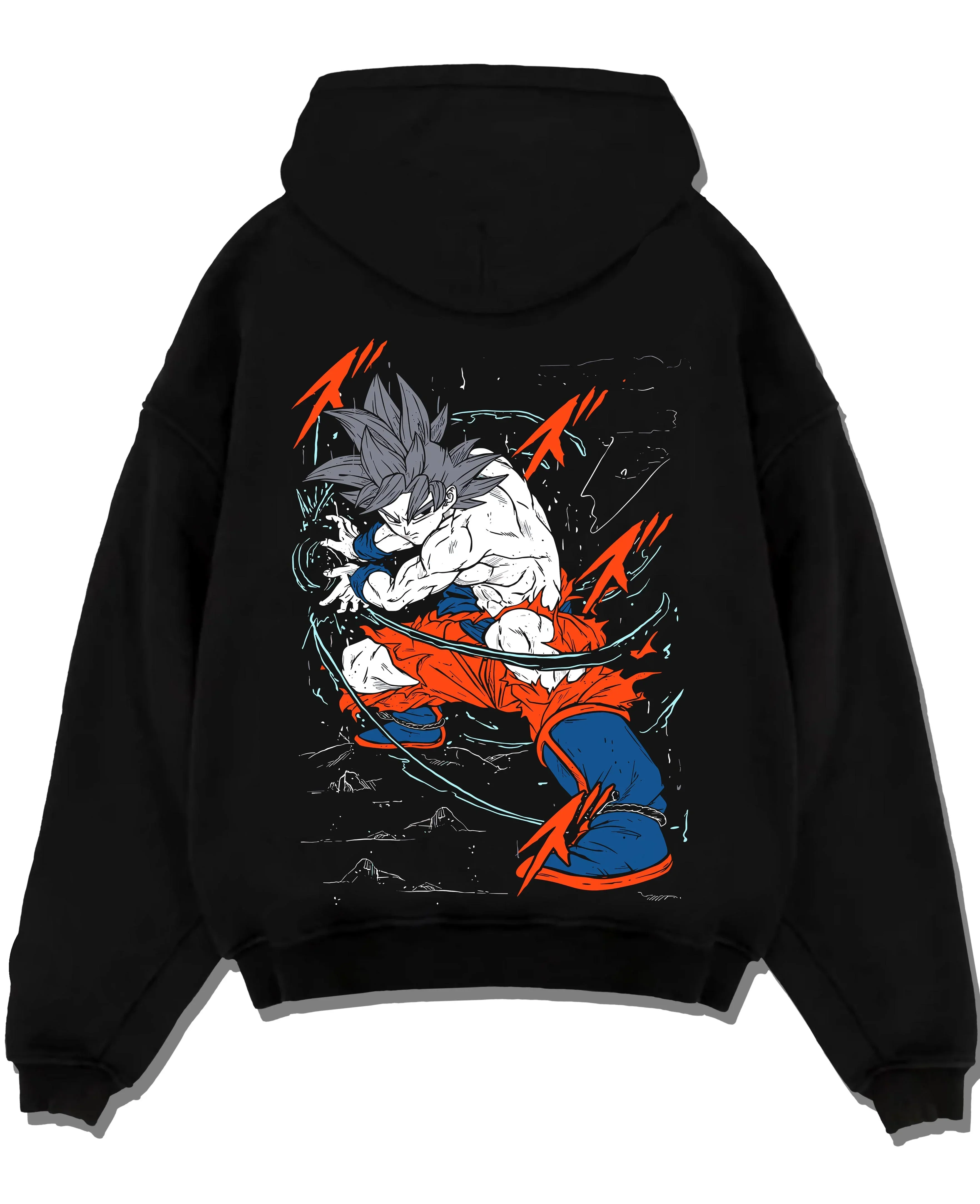 Goku Dragon Ball Z Hoodie Ultra Instinct Silver Glow Form
