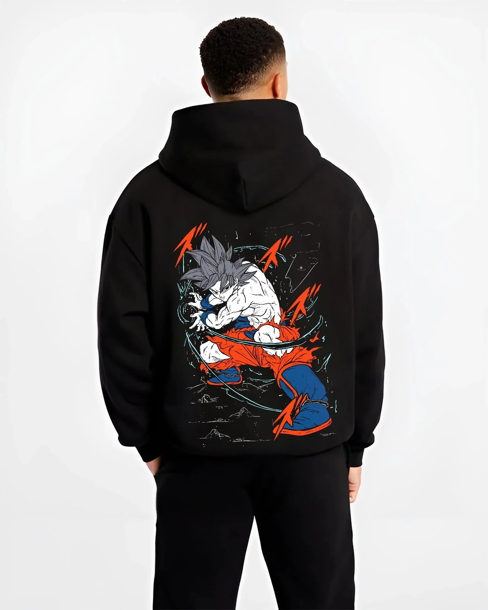 Goku Dragon Ball Z Hoodie Ultra Instinct Silver Glow Form - Image 2