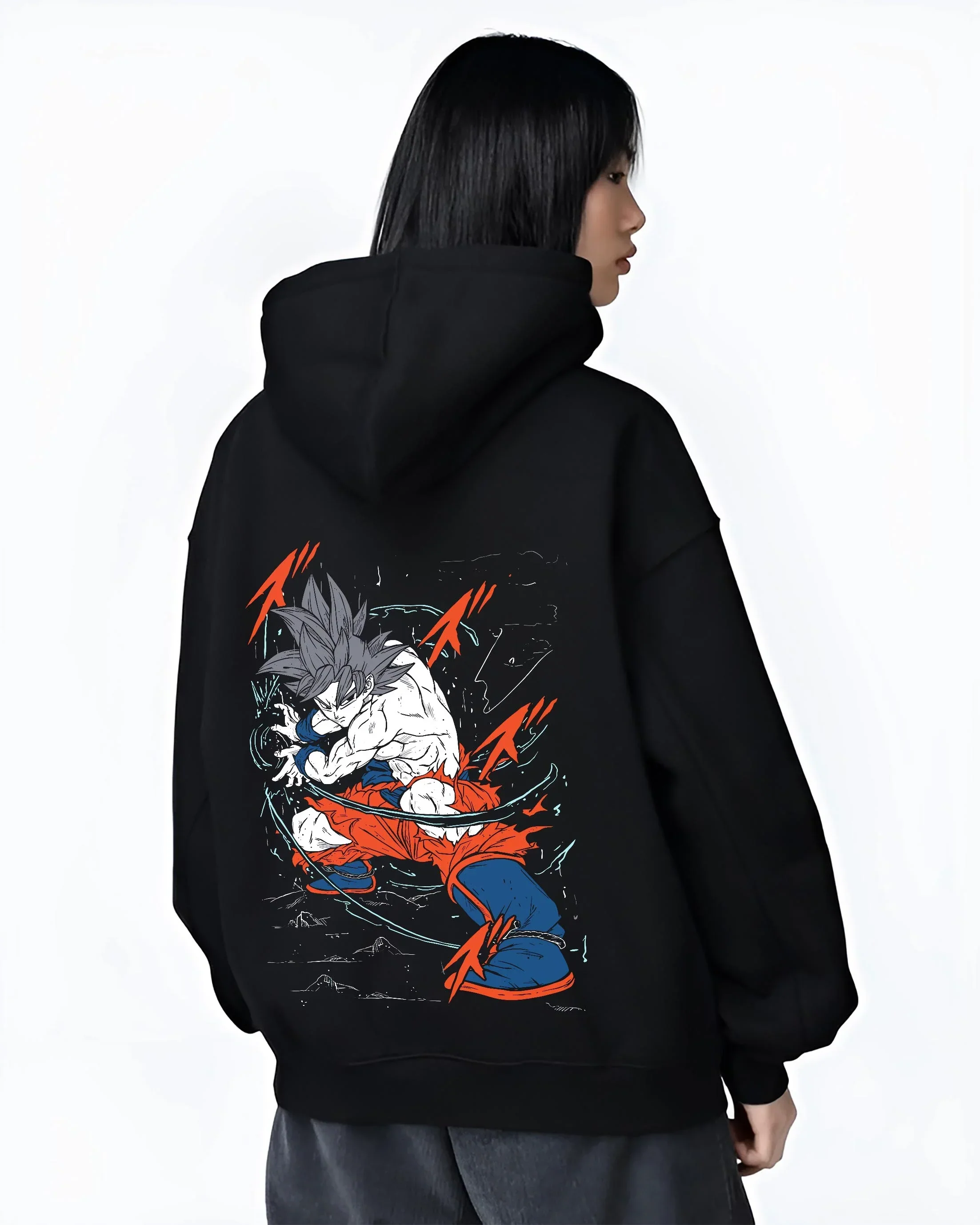 Goku Dragon Ball Z Hoodie Ultra Instinct Silver Glow Form - Image 3