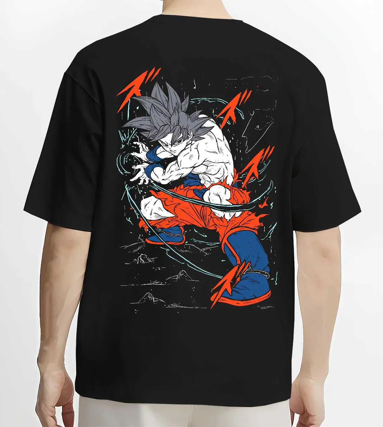 Goku Dragon Ball Z Hoodie Ultra Instinct Silver Glow Form - Image 4
