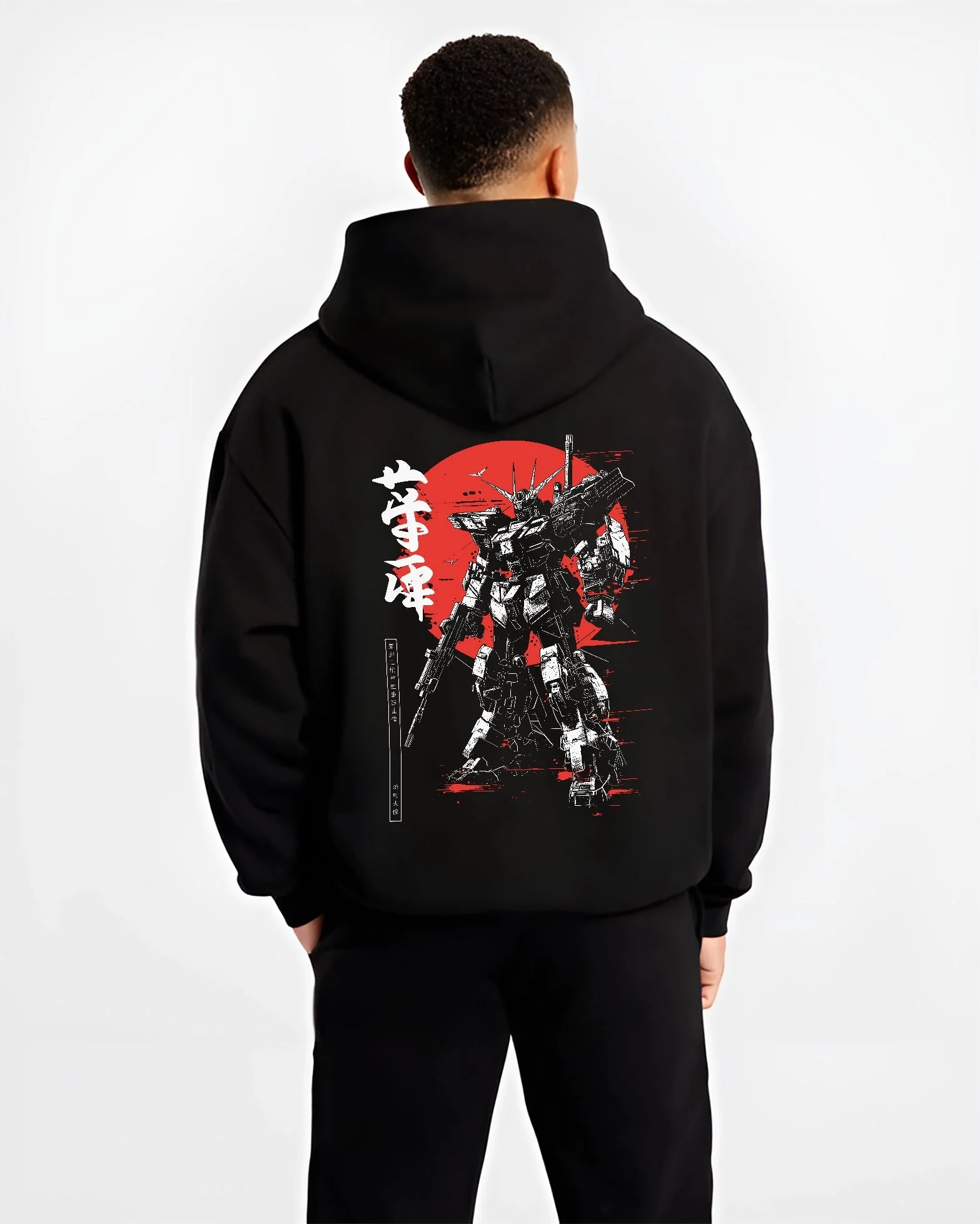 RX-78-2 Gundam Mobile Suit Gundam Retro Red Moon Hoodie - Image 2