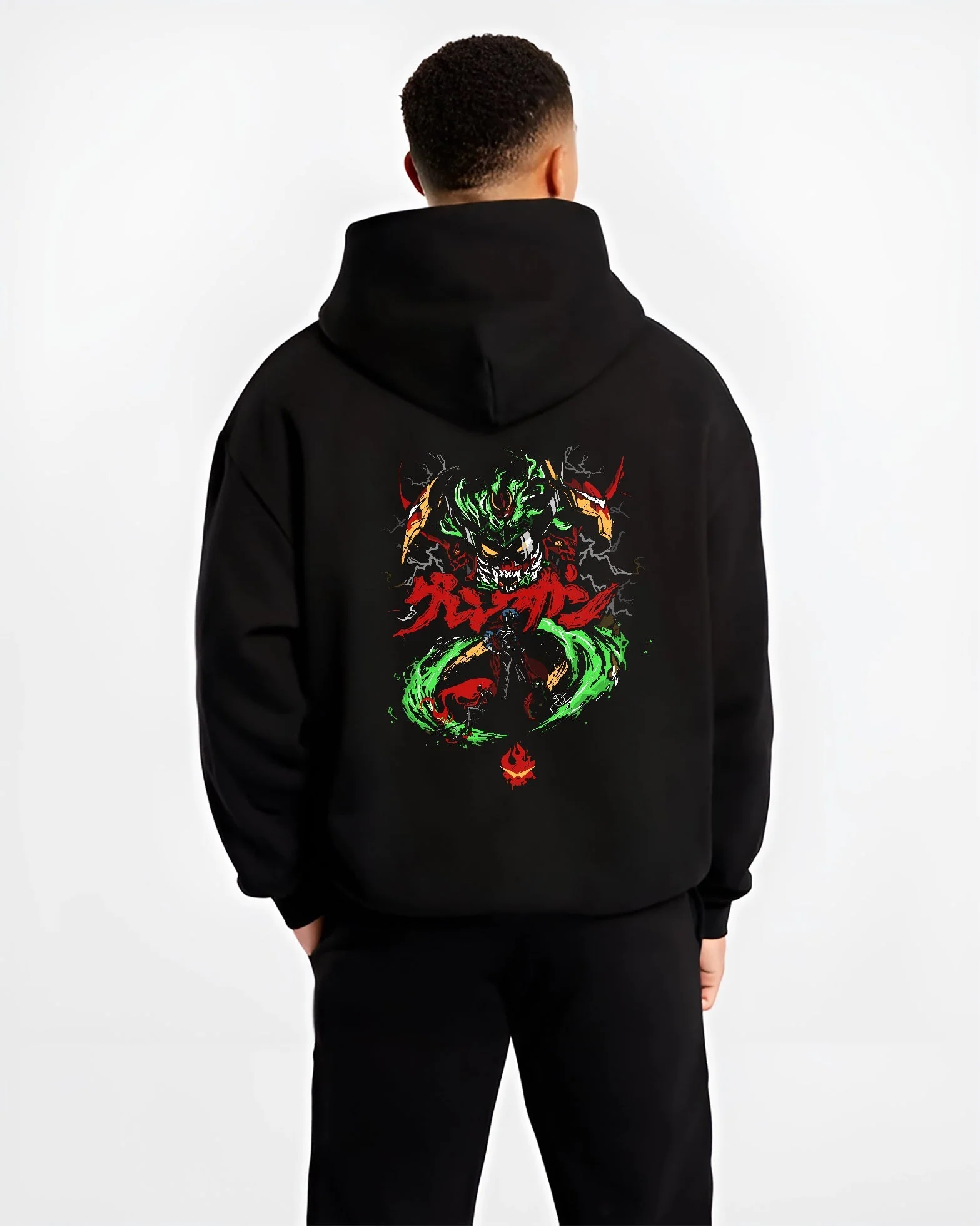 Gurren Lagann Mecha Spiral Emblem Streetwear Hoodie - Image 2