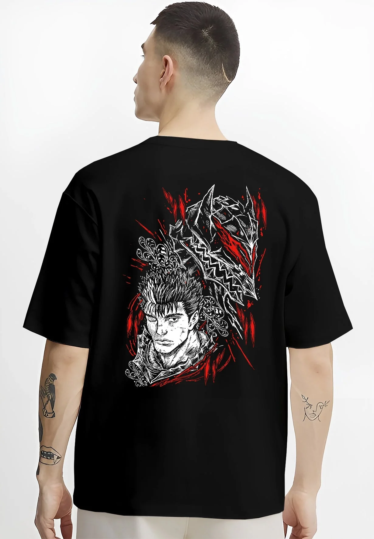 Guts Berserker Armour Portrait Berserk Anime Hoodie - Image 4
