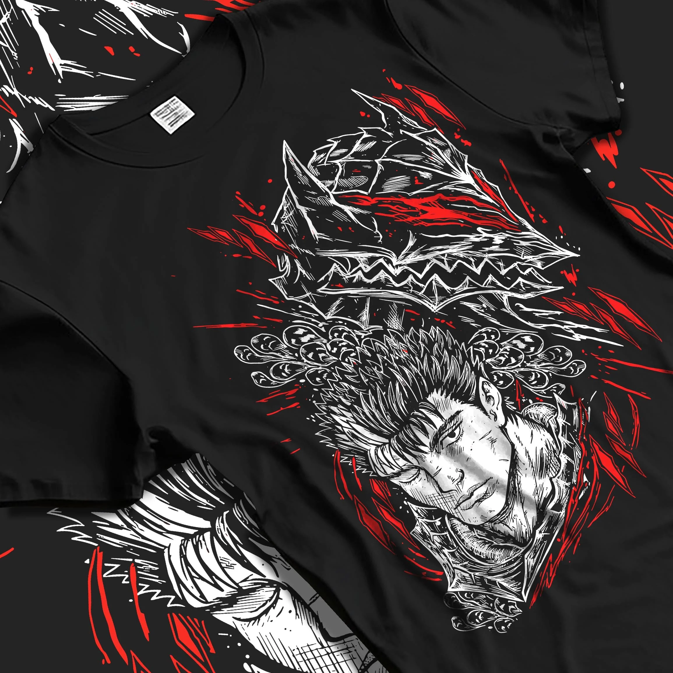 Guts Berserker Armour Portrait Berserk Anime Hoodie - Image 5
