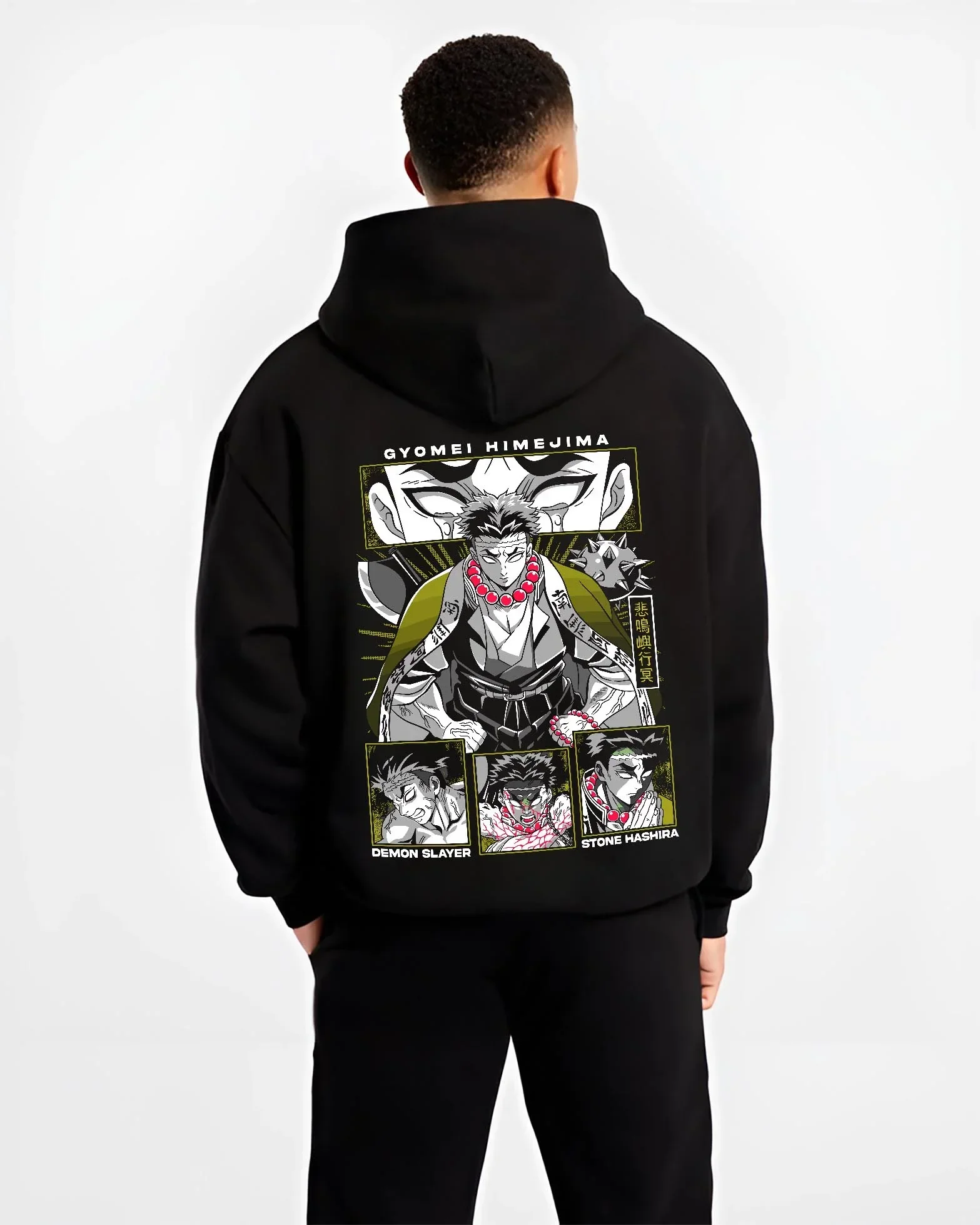 Gyomei Himejima Kimetsu no Yaiba Hoodie Stone Hashira - Image 2