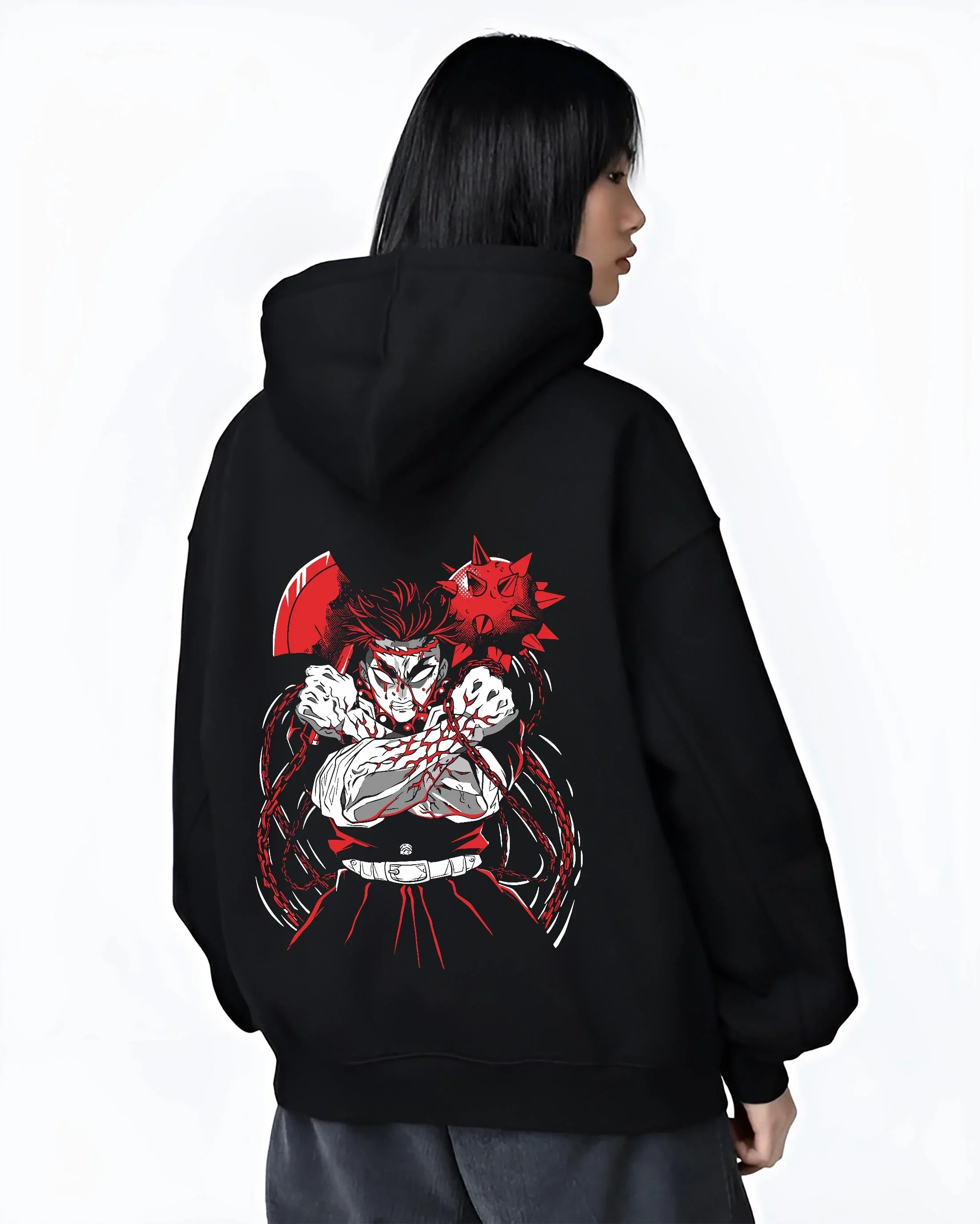 Kimetsu no Yaiba Hoodie Gyomei Himejima Stone Strength - Image 3