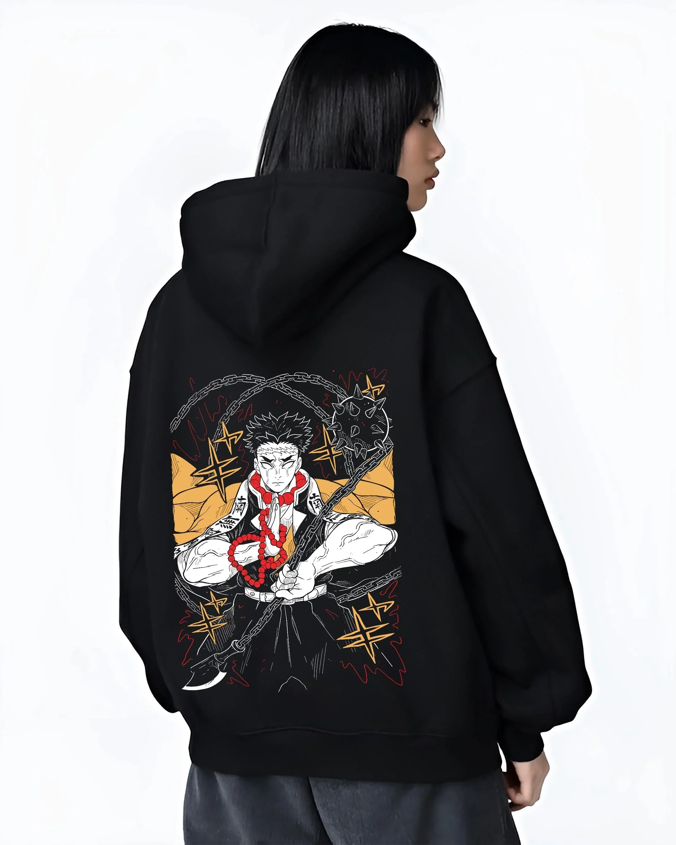 Gyomei Himejima Demon Slayer Hoodie Strong Pillar - Image 3