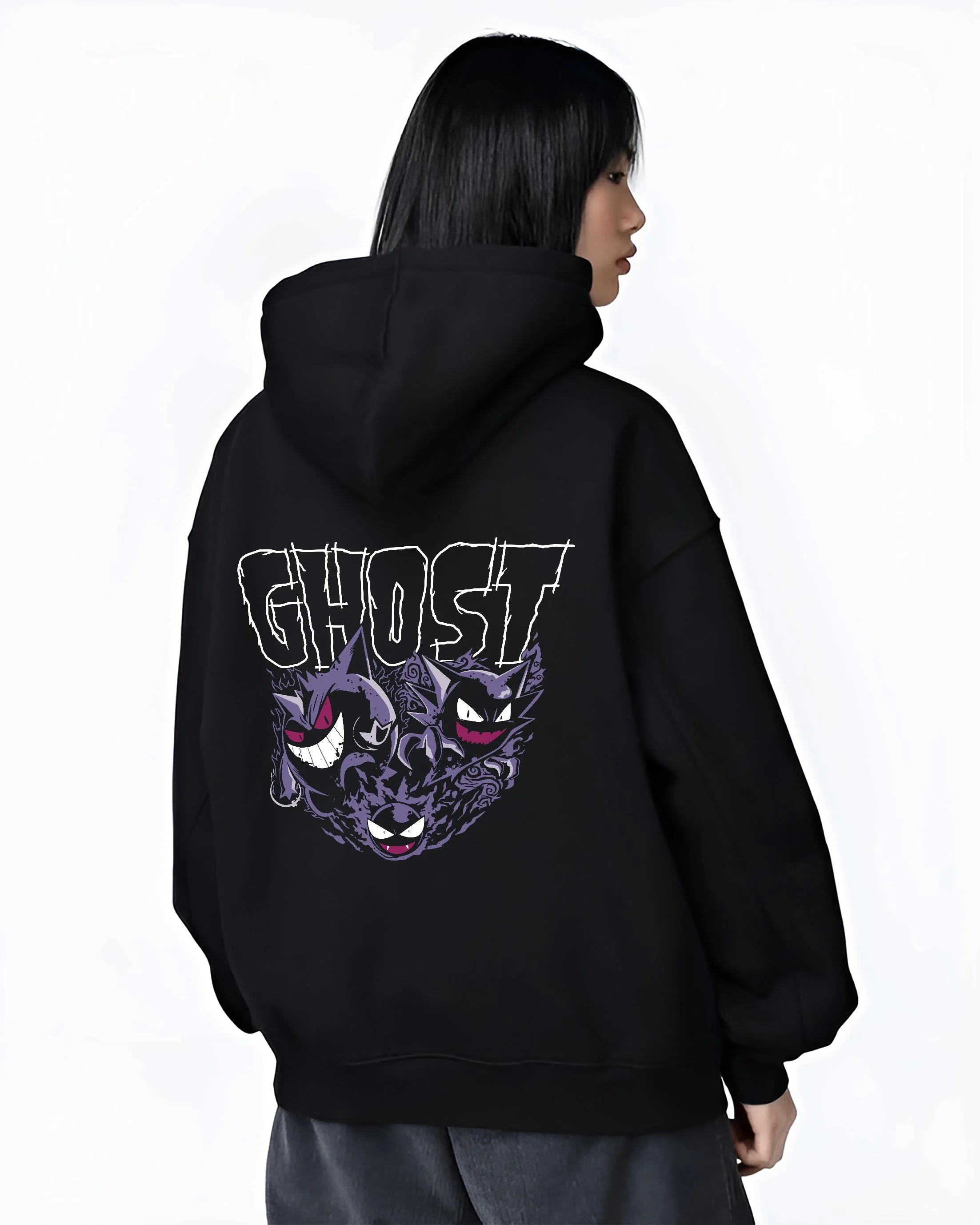 Haunter & Gengar Pokémon Hoodie – Shadow Duo Streetwear - Image 3
