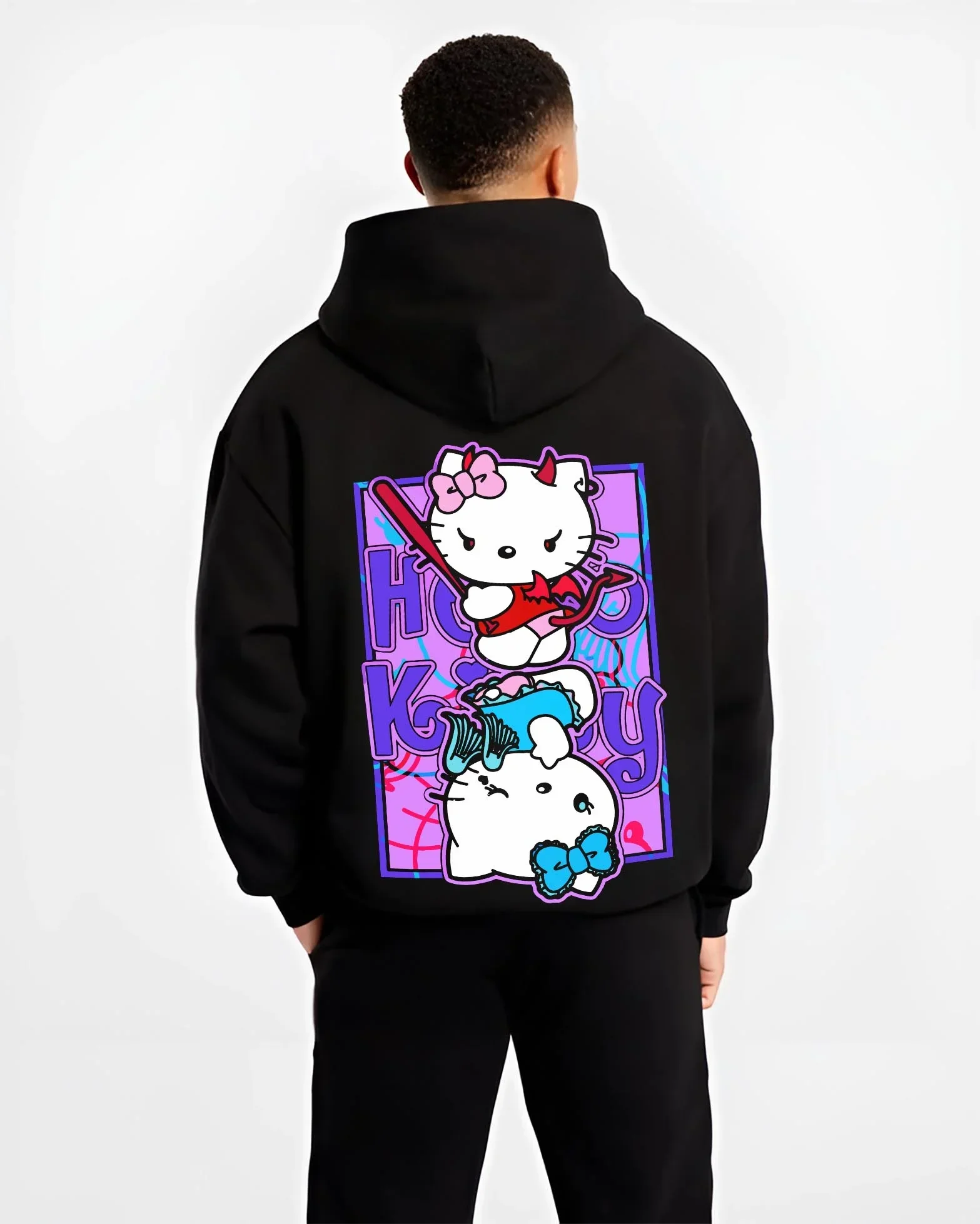 Hello Kitty Hoodie Anime Inspired Cute Crossover Purple - Image 2