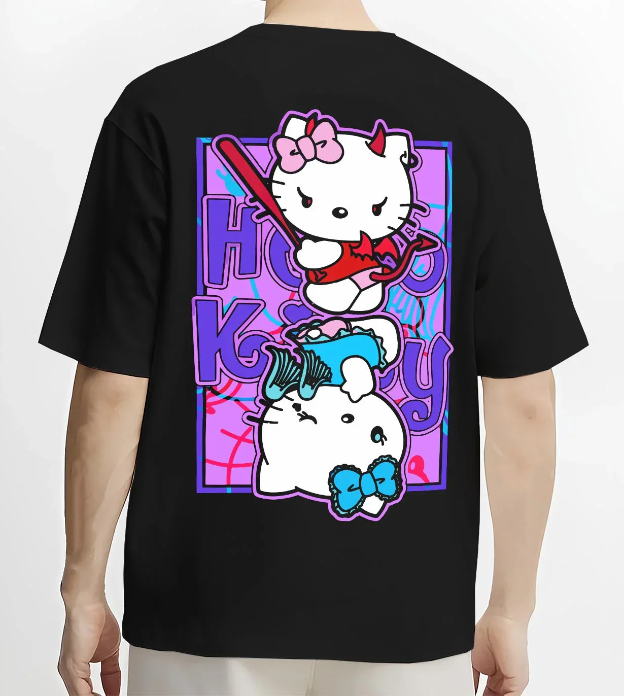 Hello Kitty Hoodie Anime Inspired Cute Crossover Purple - Image 4