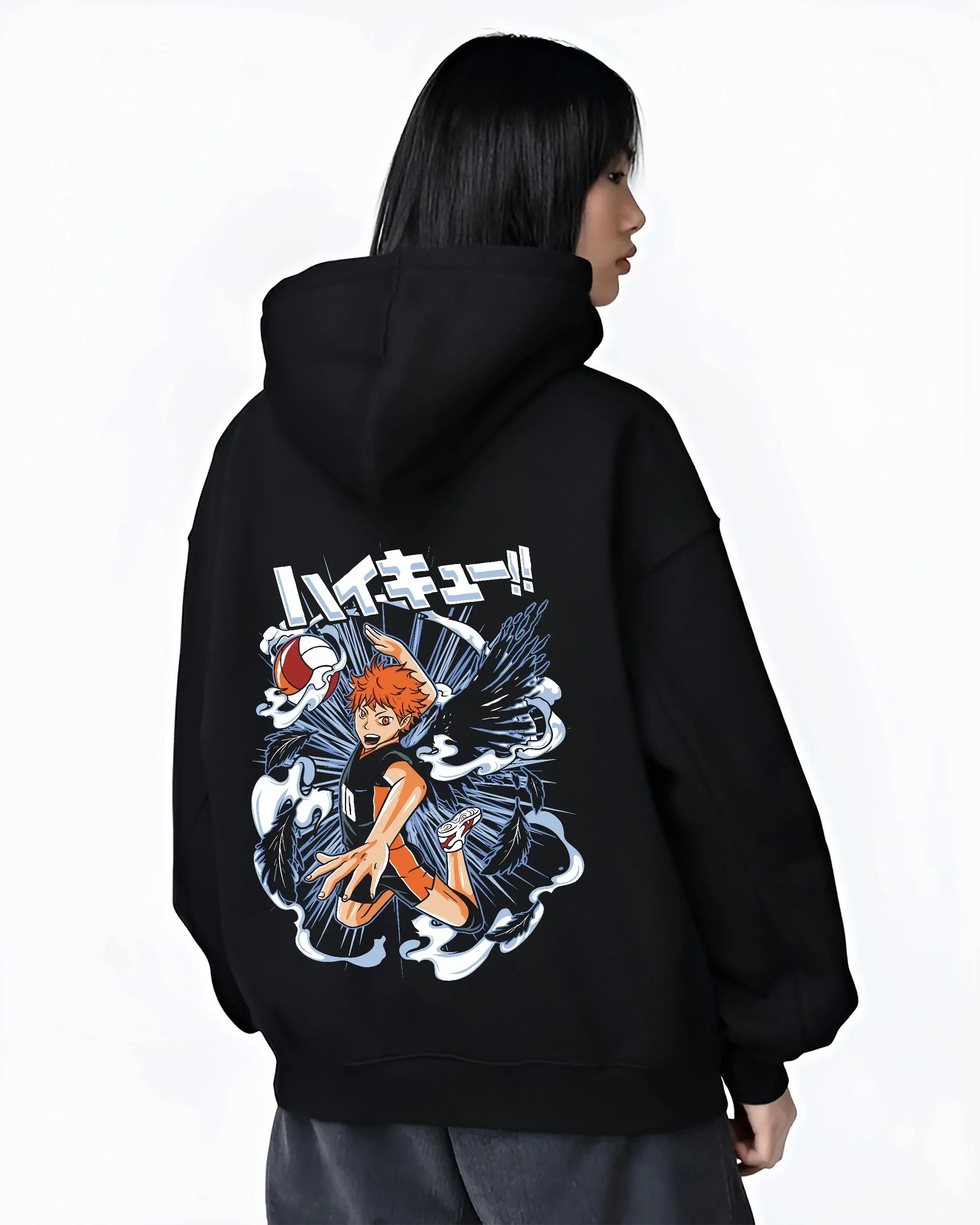 Haikyuu Hoodie Shoyo Hinata Action Jump Jumper - Image 3