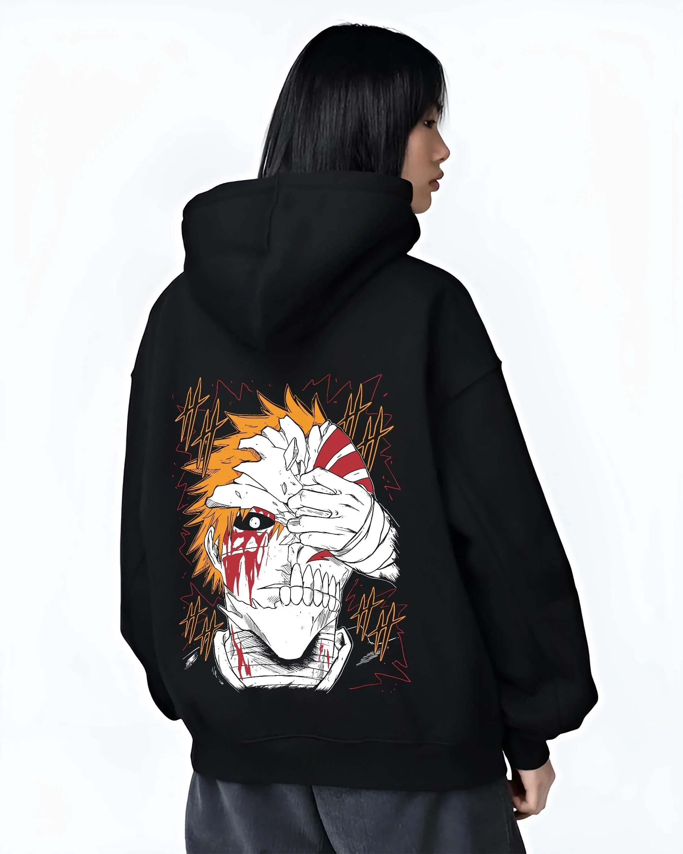 Ichigo Kurosaki Hollow Mask Bleach Hoodie - Image 3