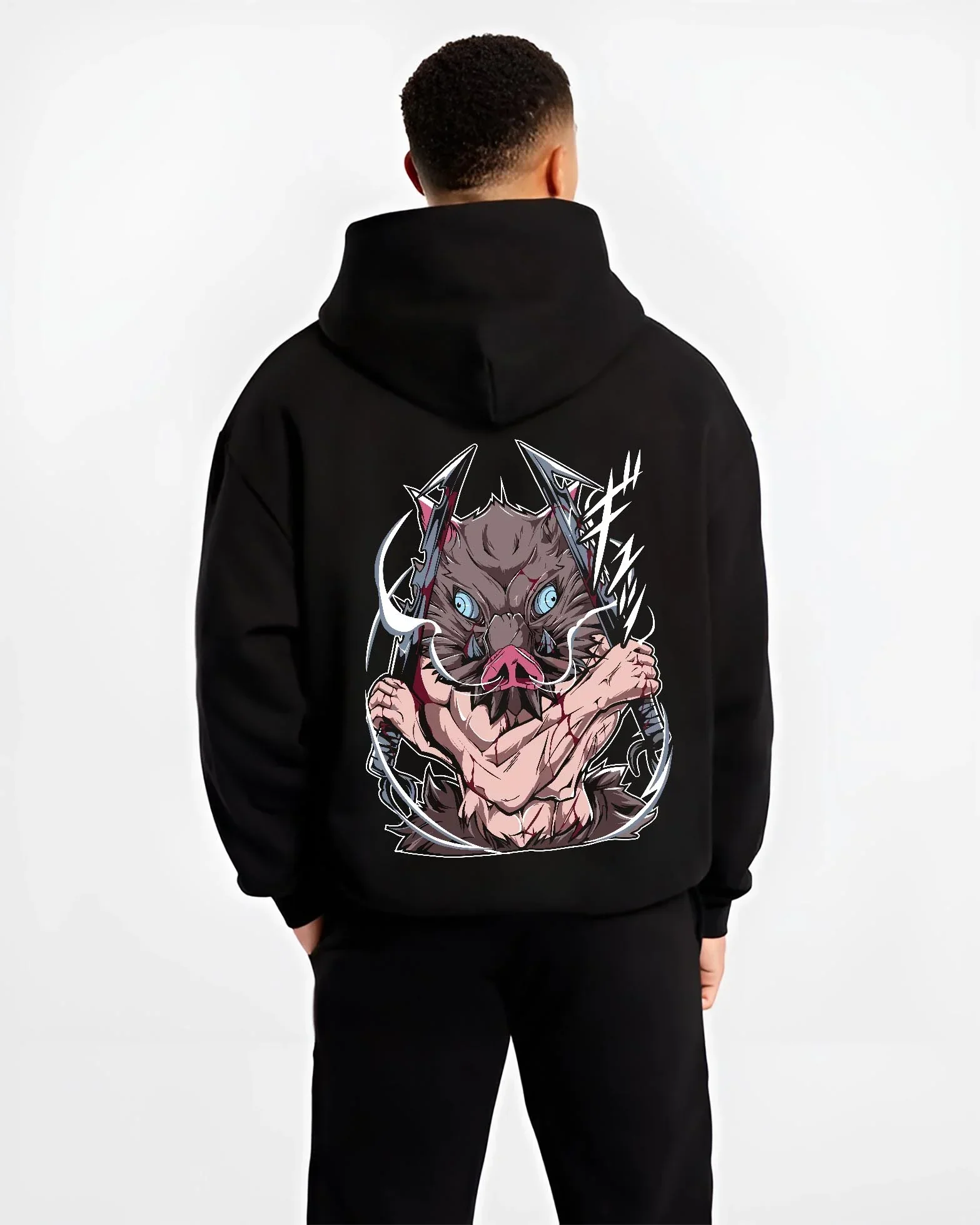 Inosuke Hashibira Kimetsu no Yaiba Hoodie Beast Form - Image 2