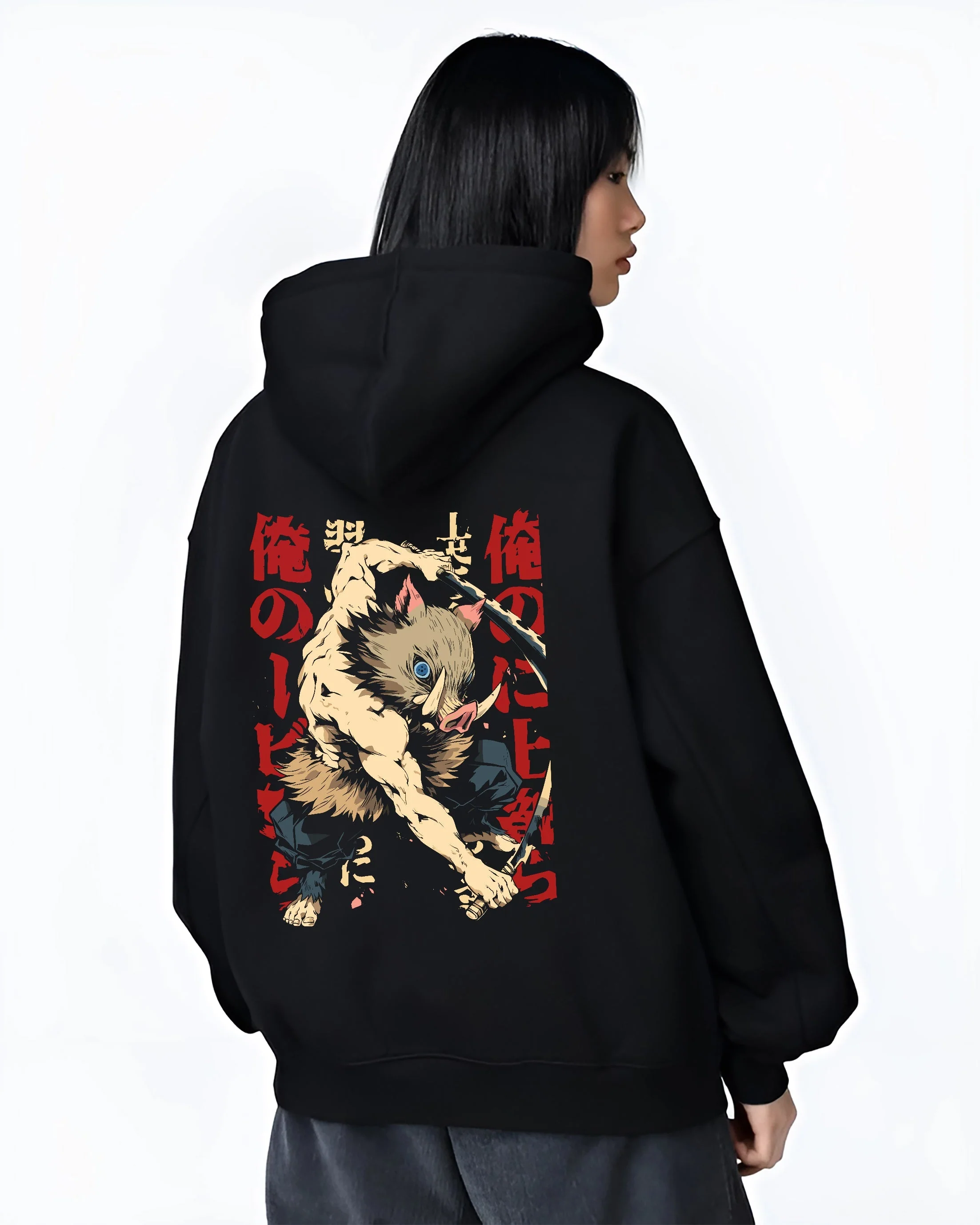 Inosuke Hashibira Demon Slayer Beast Breathing Hoodie - Image 3