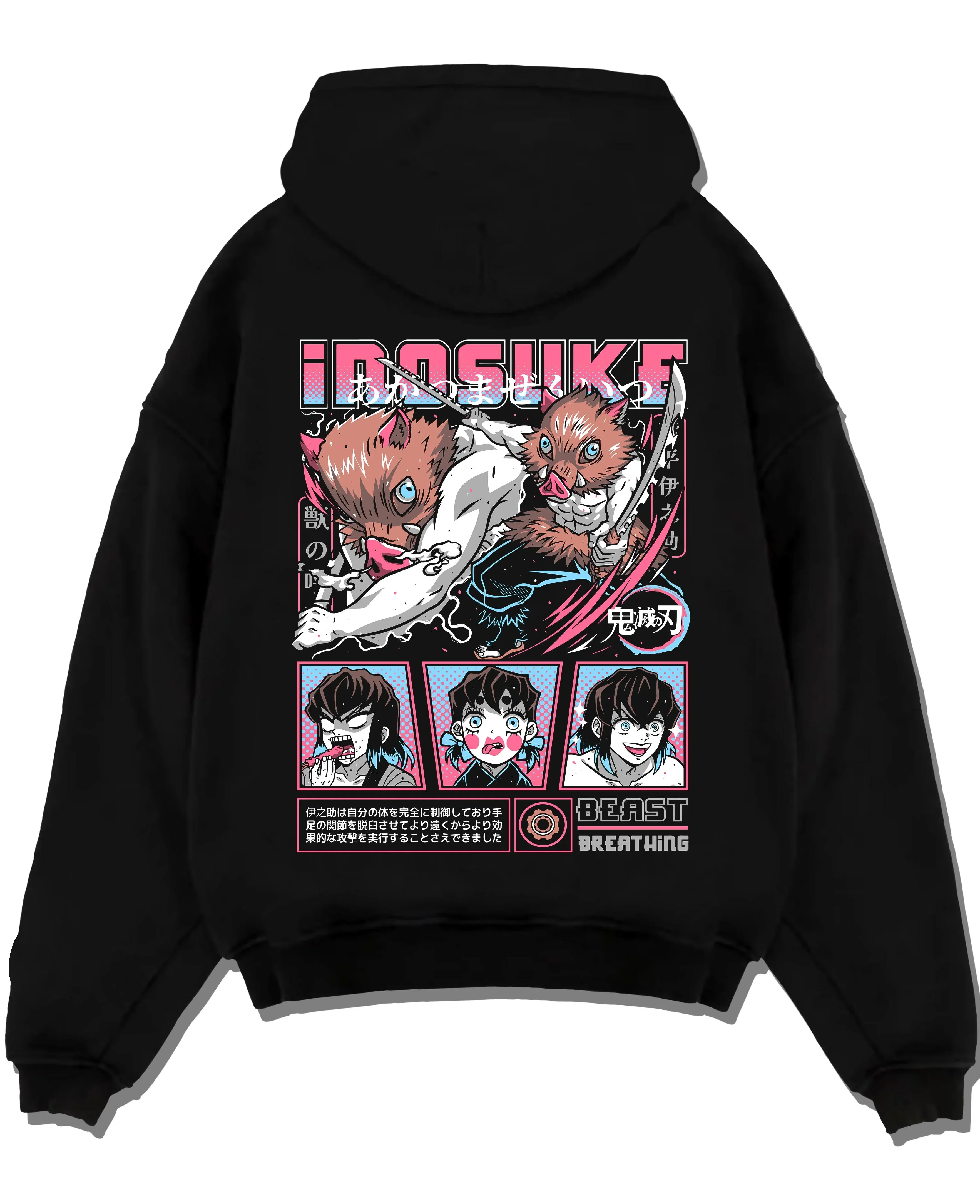 Inosuke Hashibira Kimetsu no Yaiba Hoodie Epic Battle