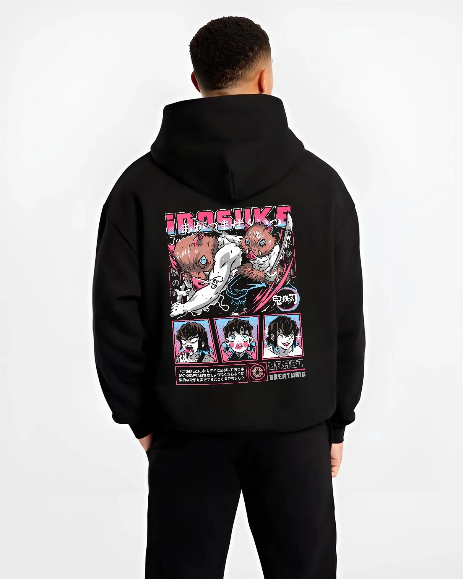 Inosuke Hashibira Demon Slayer Hoodie Wild Fighter - Image 2