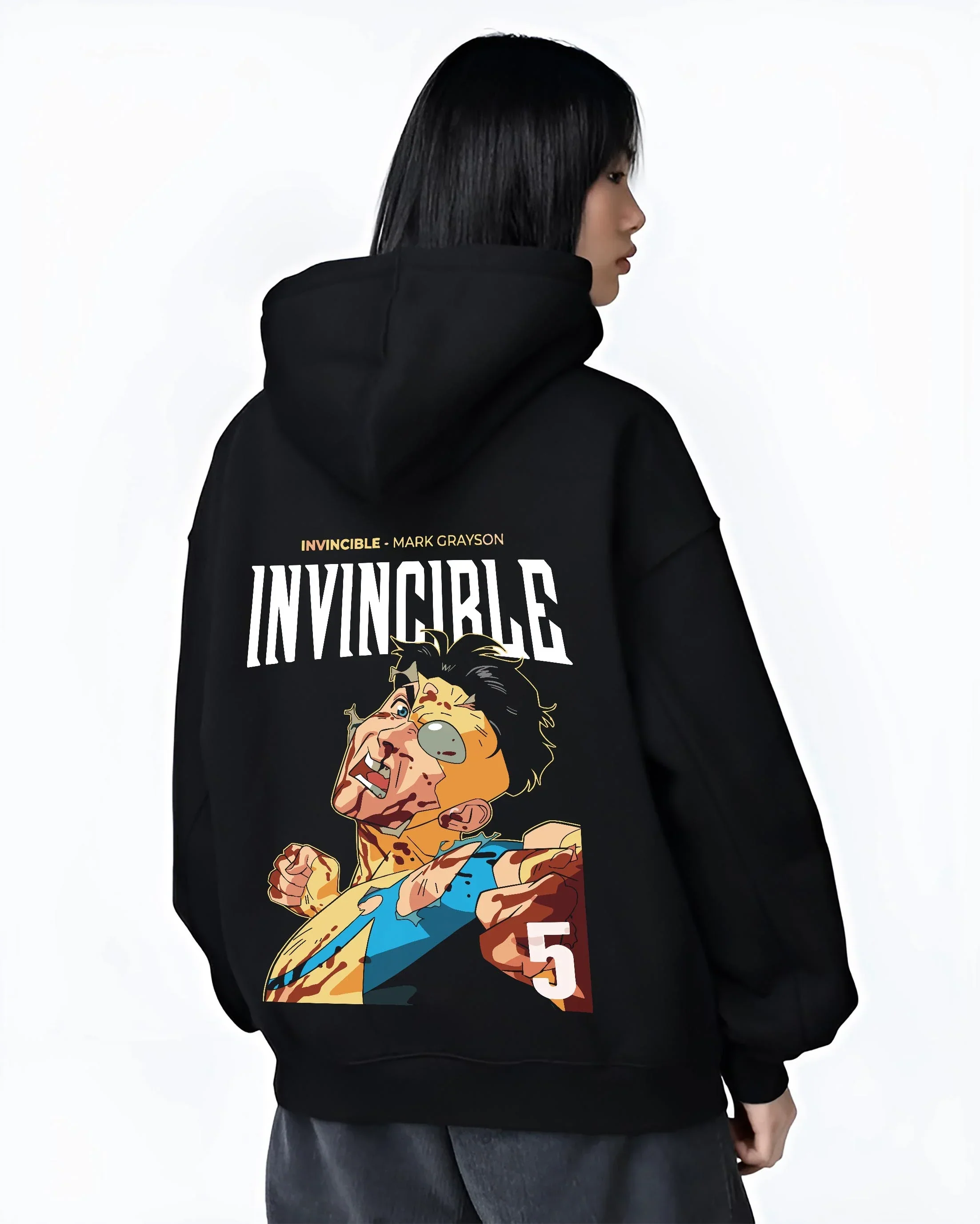 Invincible Hoodie Mark Grayson Battle Damage Jumper - Image 3