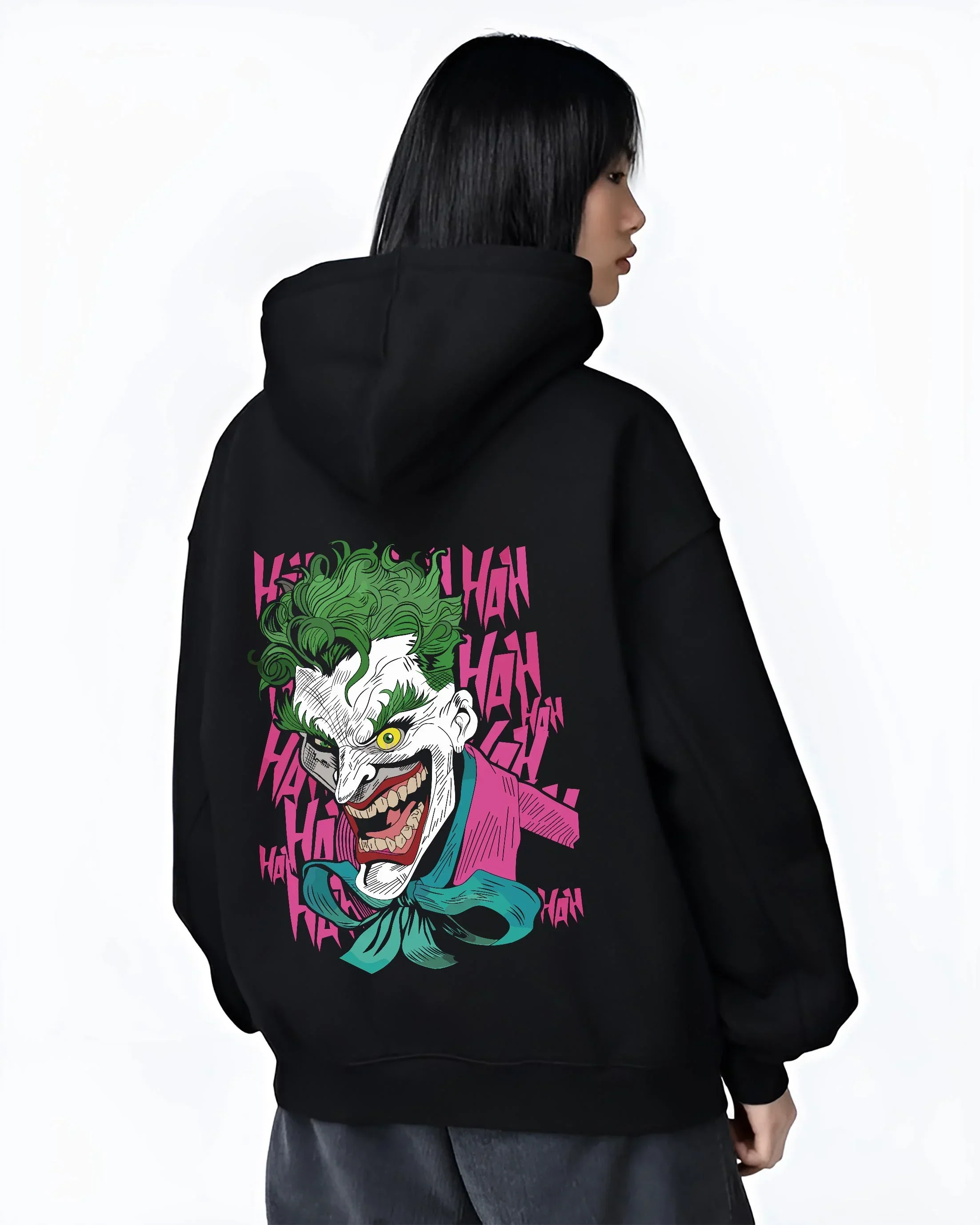 Joker Hoodie Gotham Anime Inspired Laughing Villain Design - Image 3