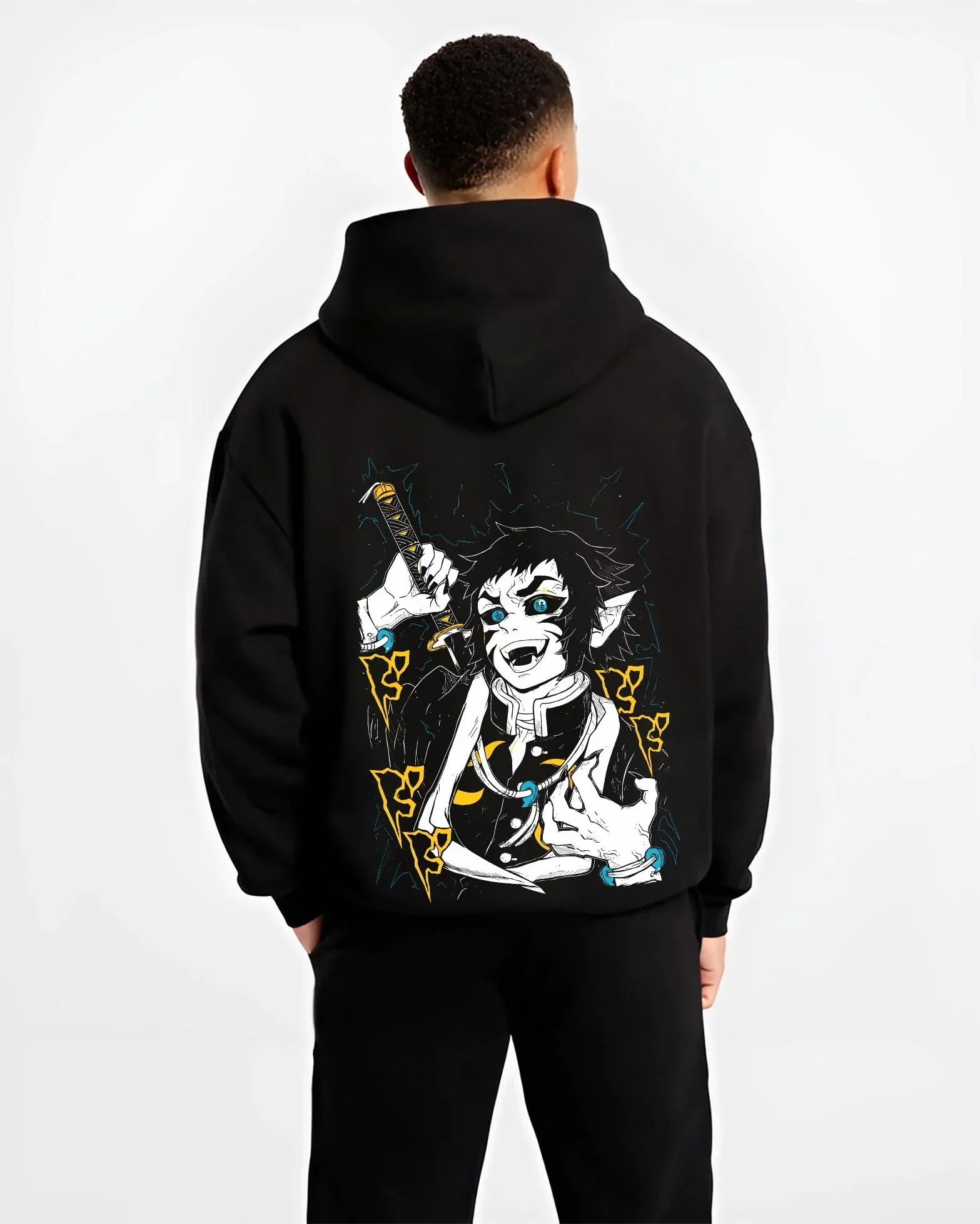 Kaigaku Hoodie Demon Slayer Upper Moon Swordsman - Image 2